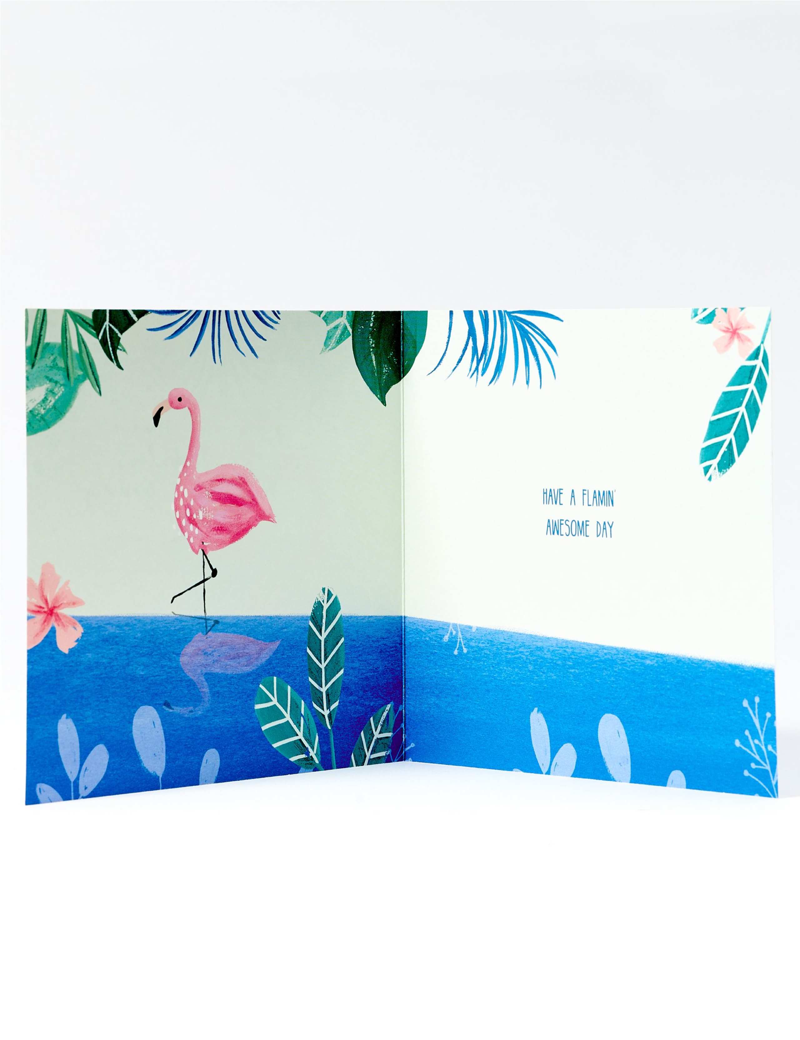 Contemporary Fabulous Flamingo Birthday Card 2 of 3