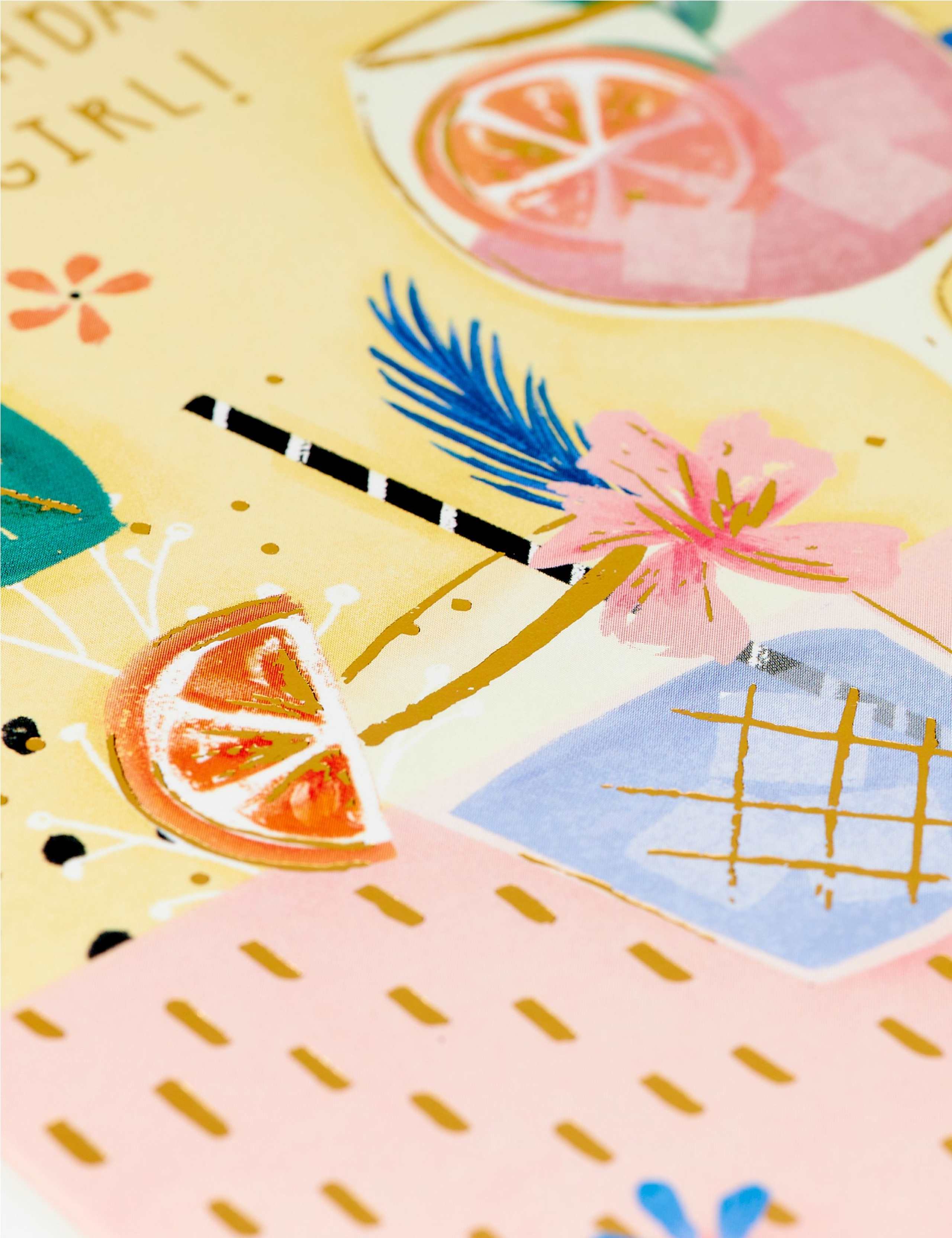 Contemporary Cocktails Birthday Card For Her 3 of 3