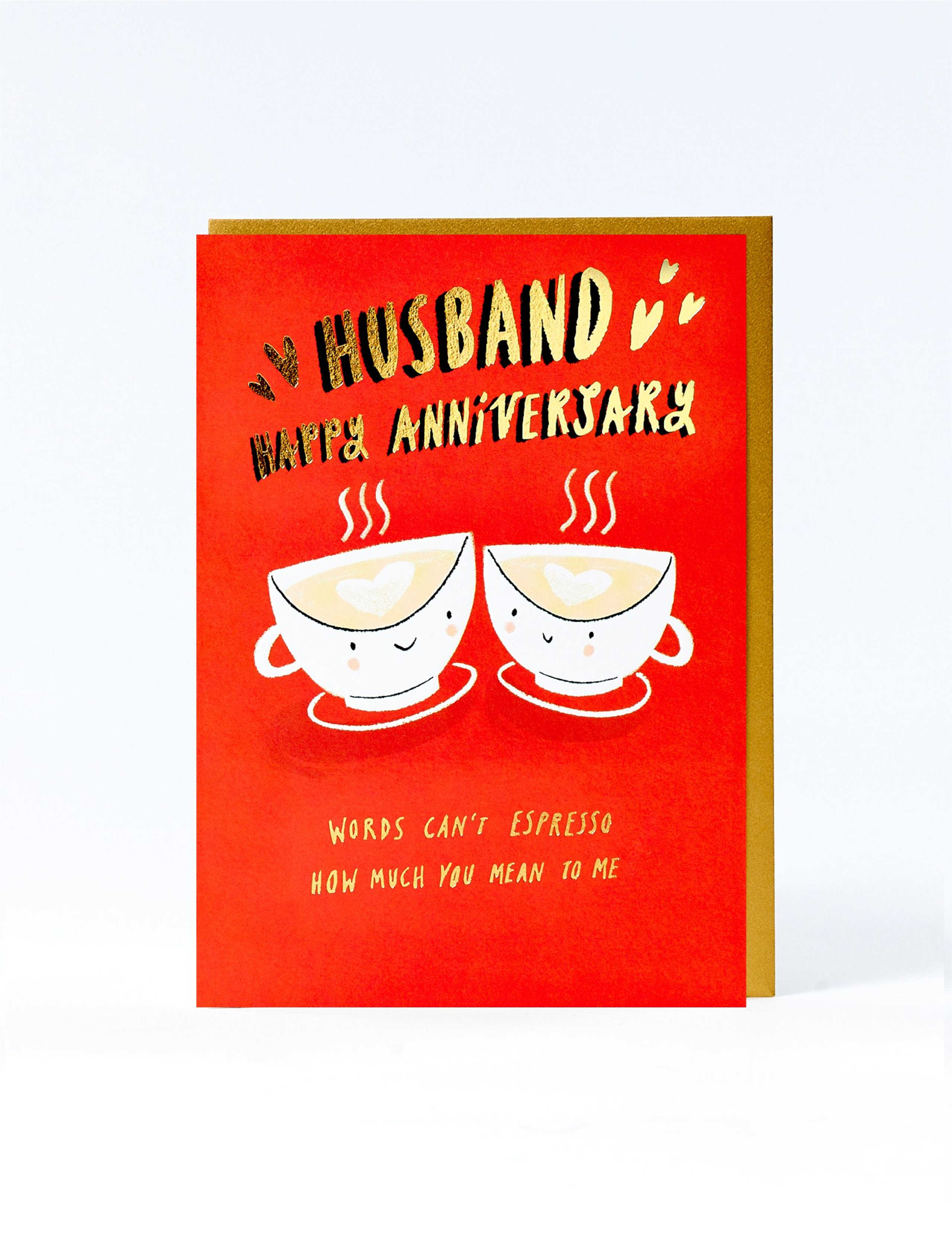 Husband Espresso Anniversary Card 1 of 1