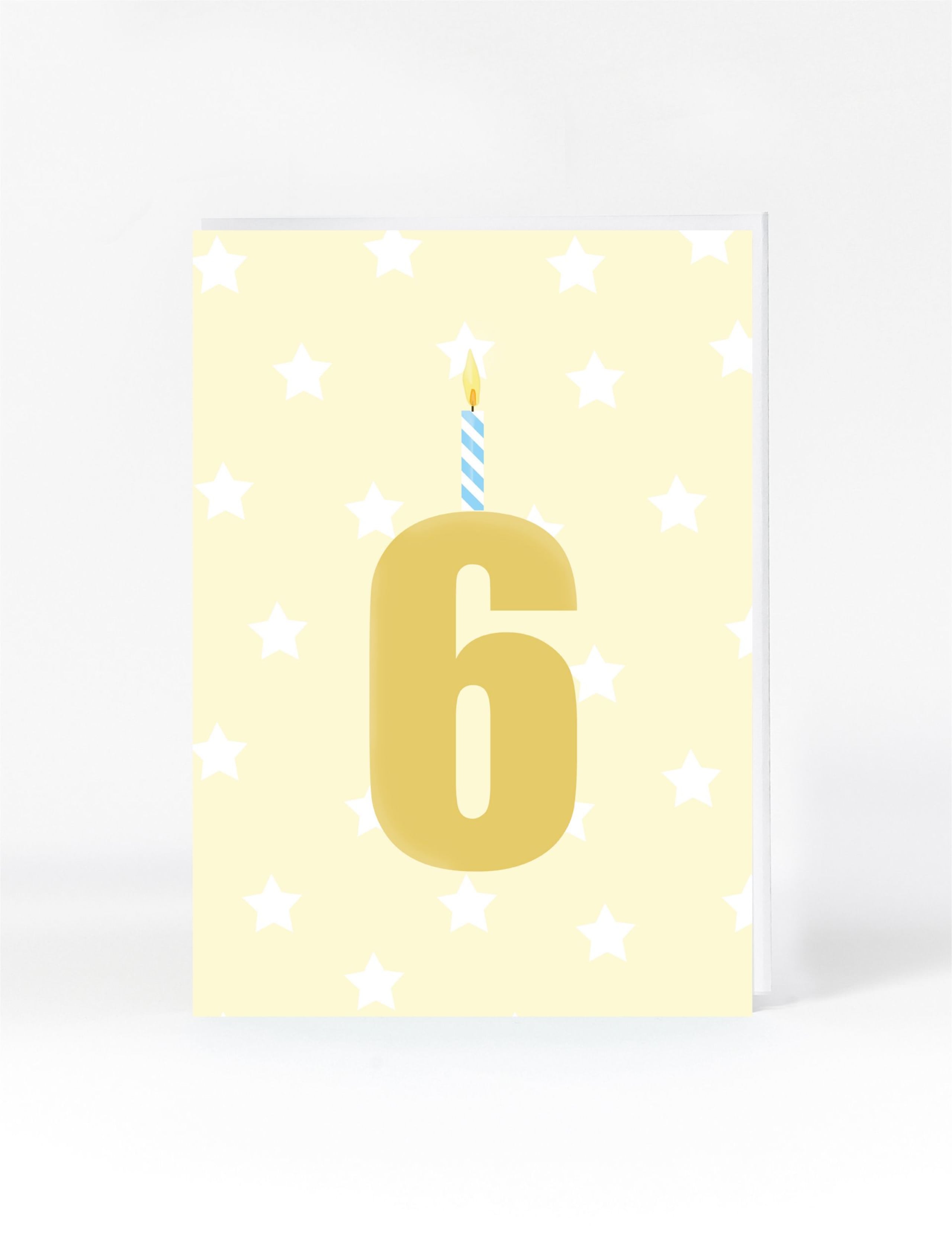 Candle 6th Birthday Card 1 of 1