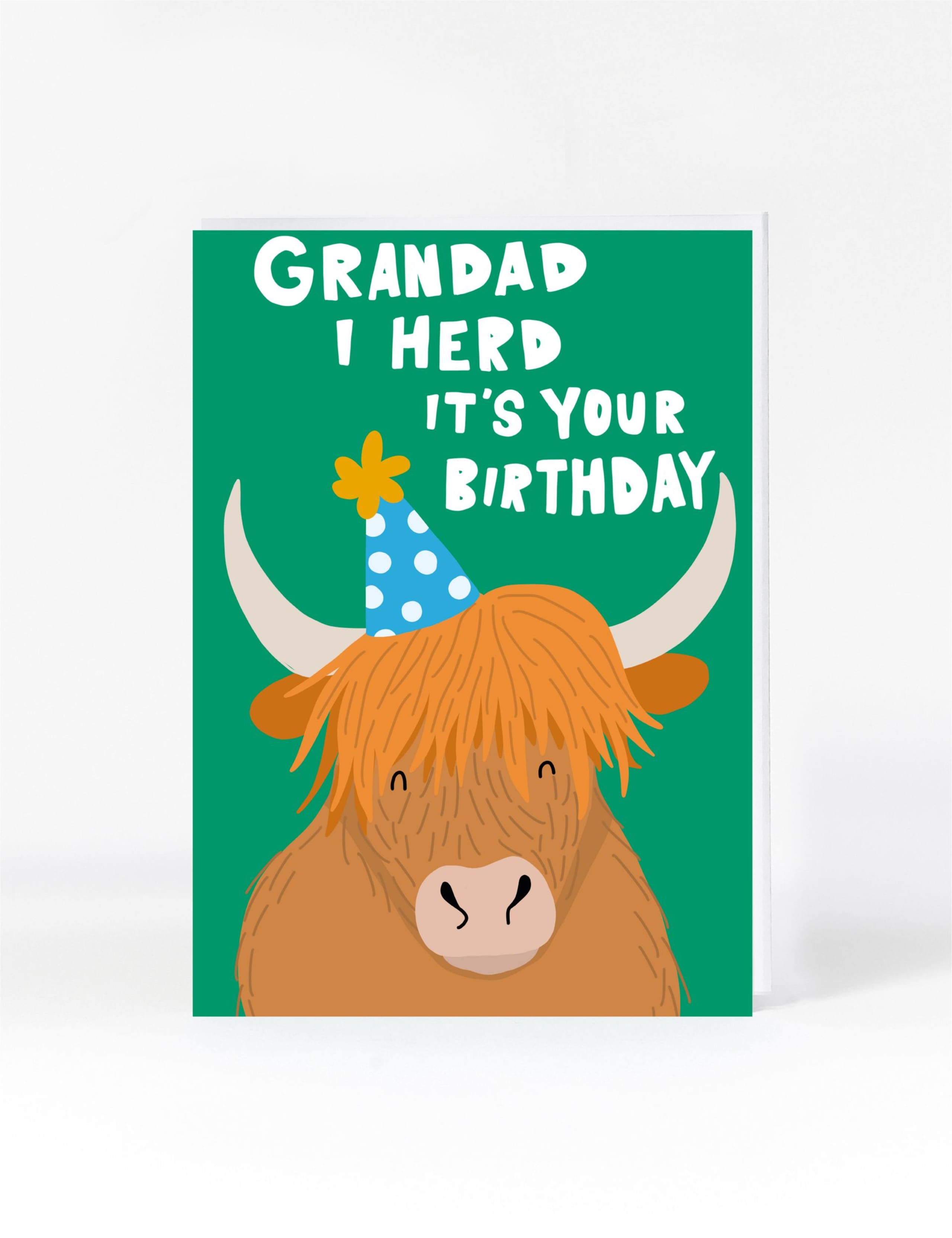 Grandad Highland Cow Birthday Card 1 of 1