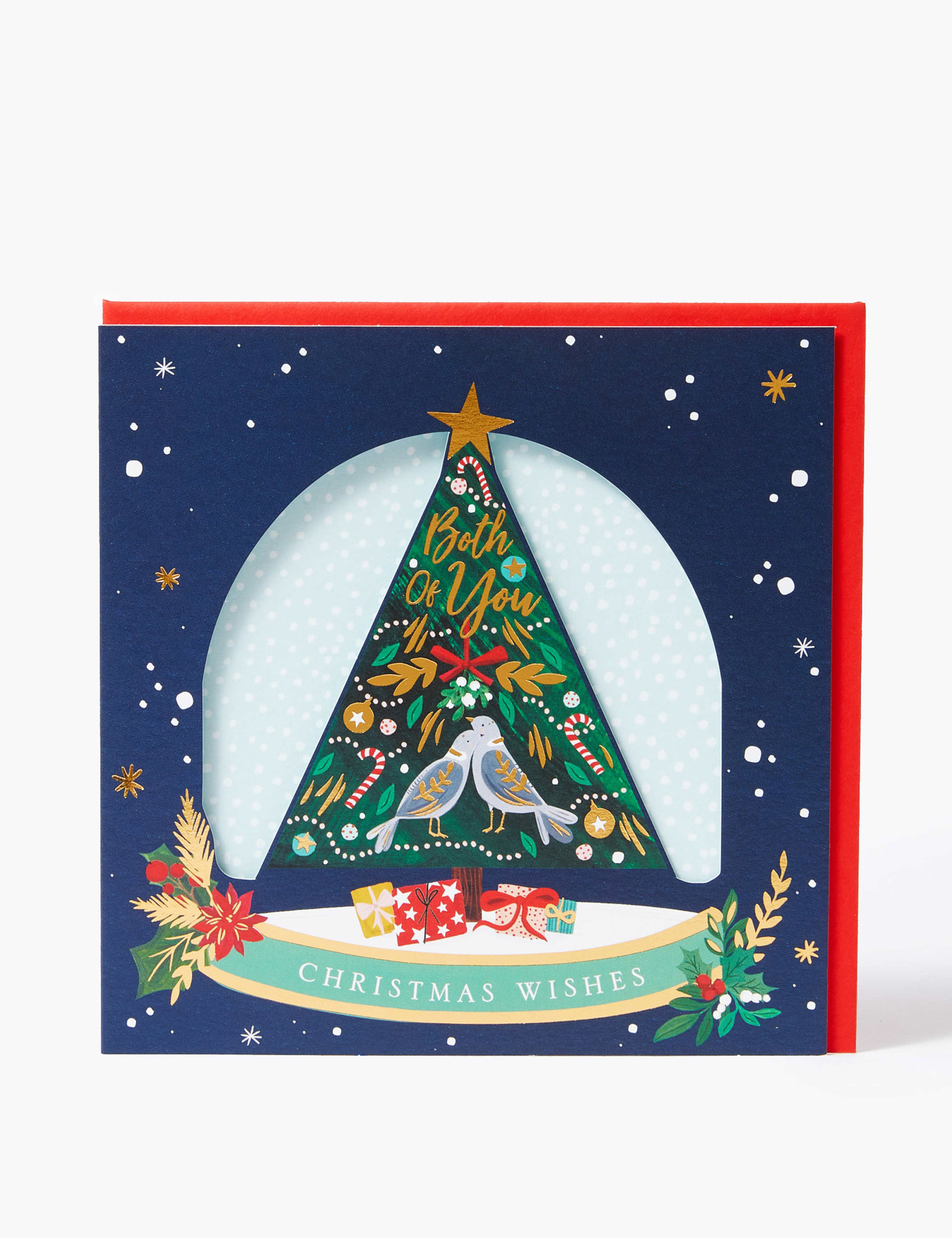 Both Of You Tree Cut Out Christmas Card 1 of 2