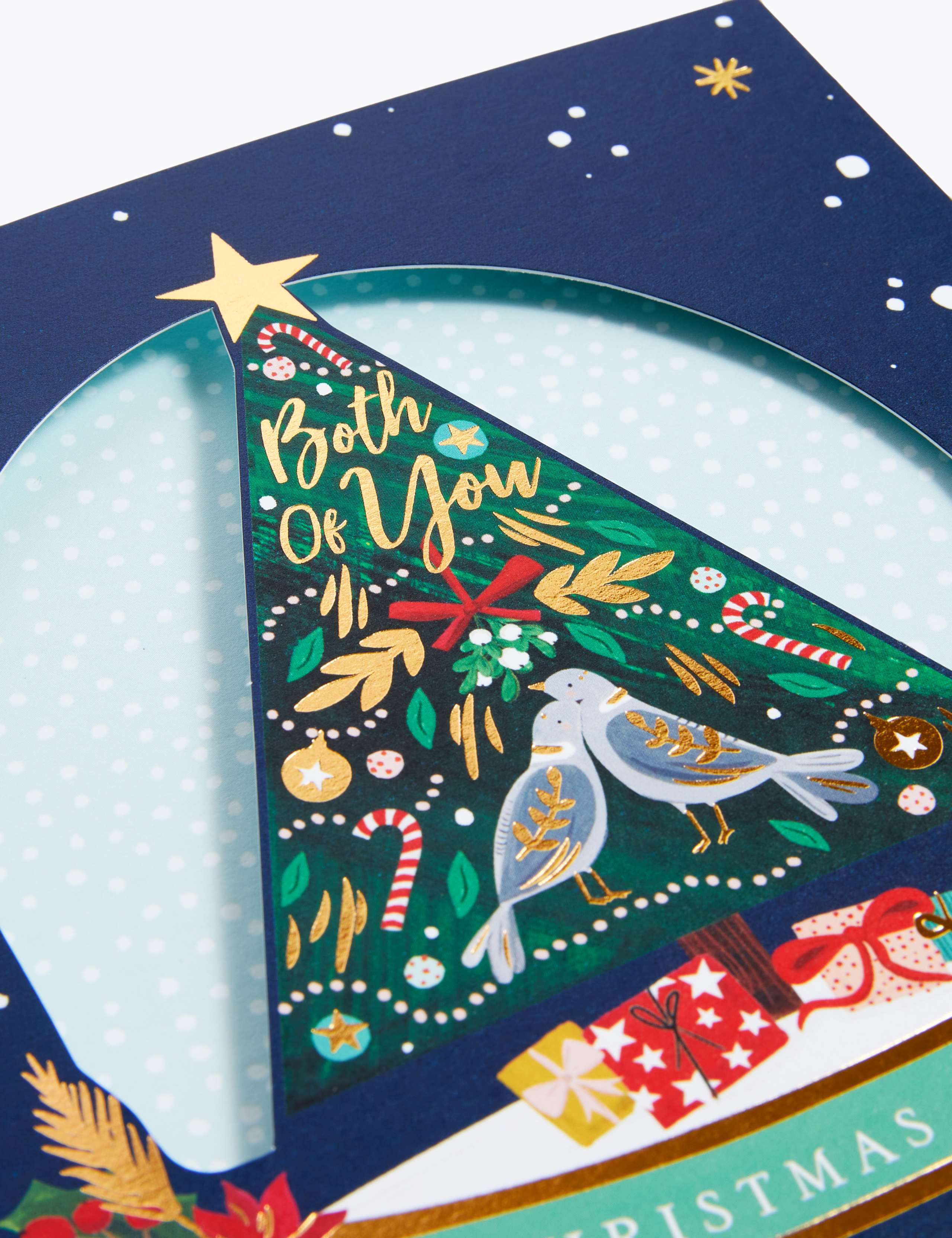 Both Of You Tree Cut Out Christmas Card 2 of 2