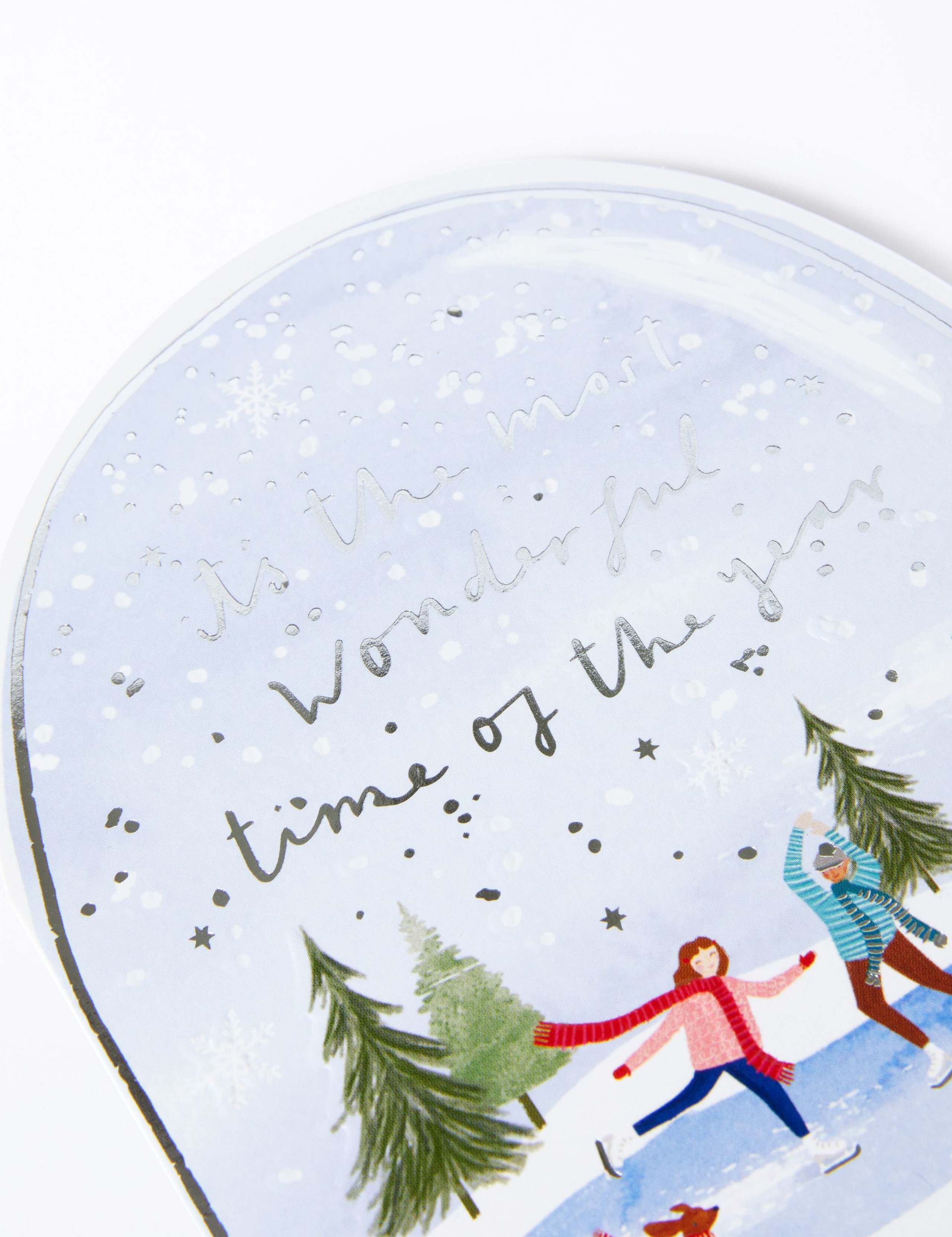 To You Both Snow Globe Cut Out Christmas Card 2 of 2