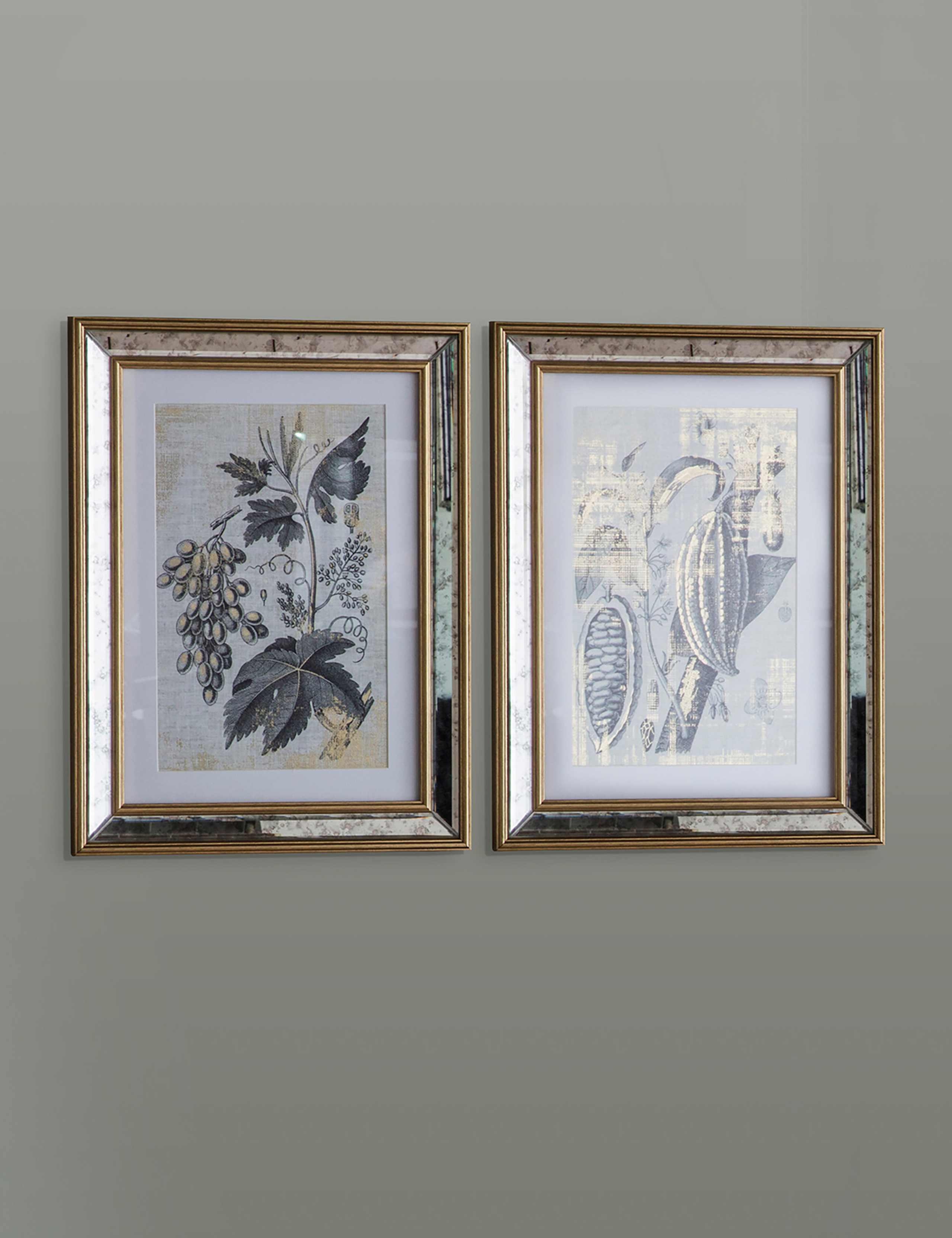 Set of 2 Braun Botanical Rectangle Framed Art 2 of 5