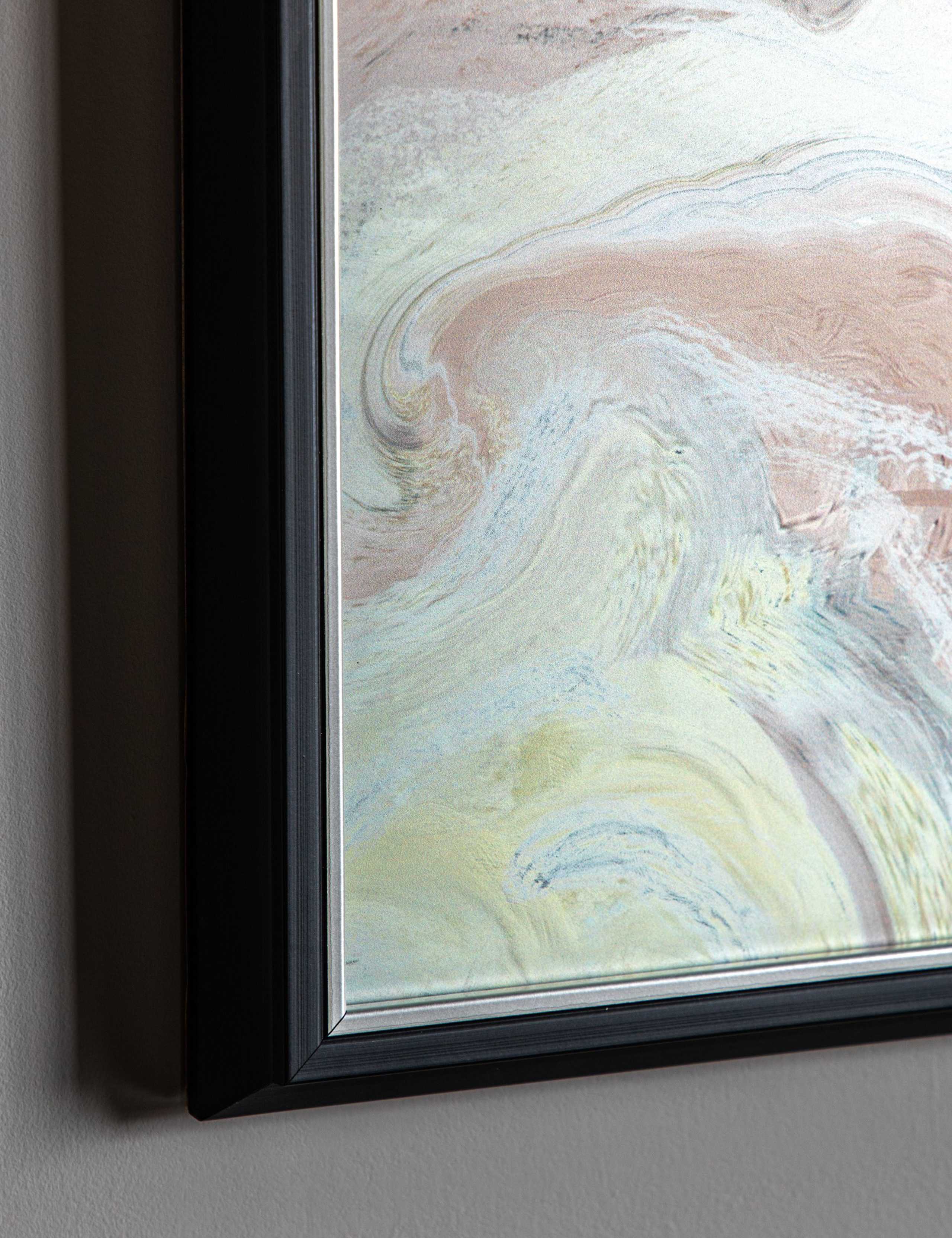 Crystal Fluid Abstract Square Framed Art 3 of 3