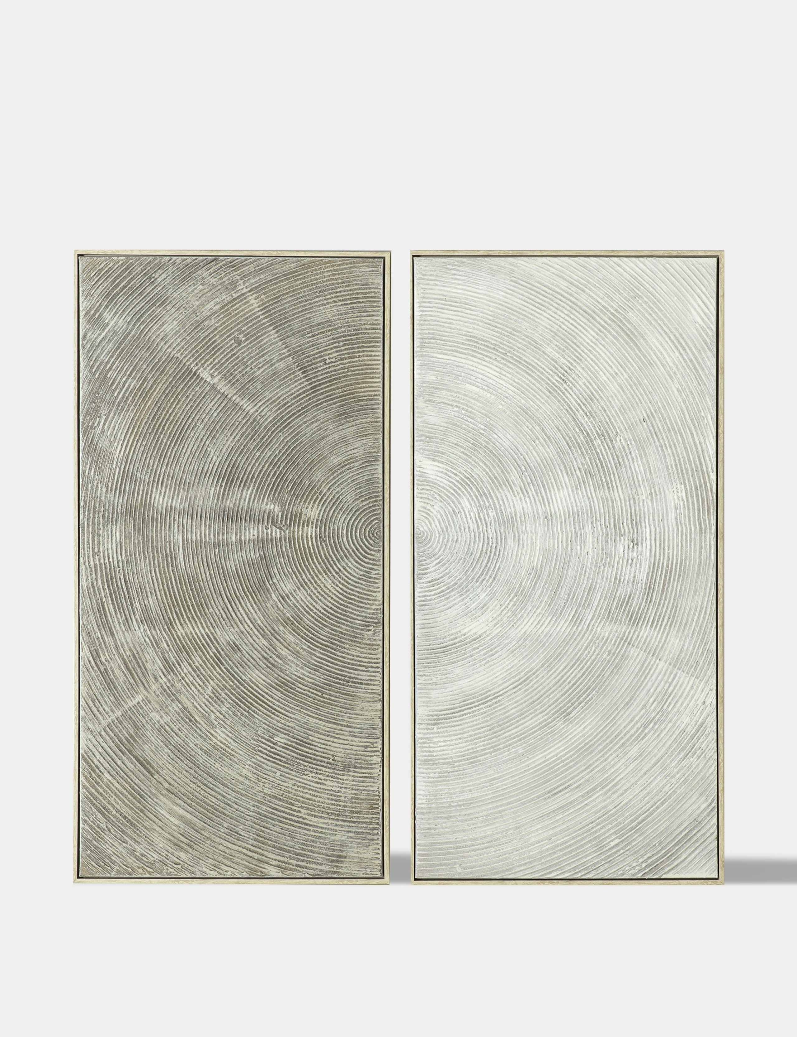 Set of 2 Spiral Duo Rectangle Framed Art 1 of 5