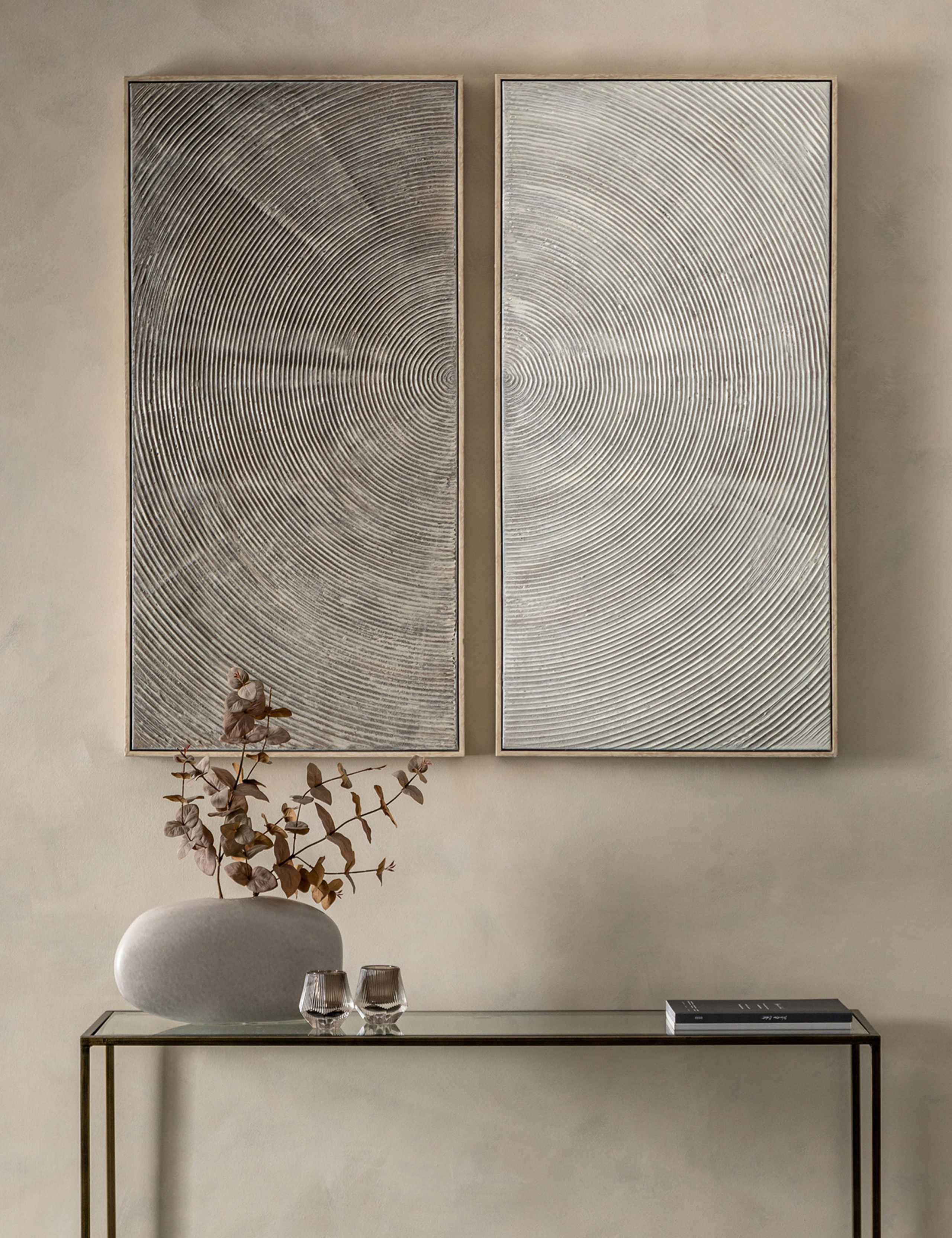 Set of 2 Spiral Duo Rectangle Framed Art 4 of 5