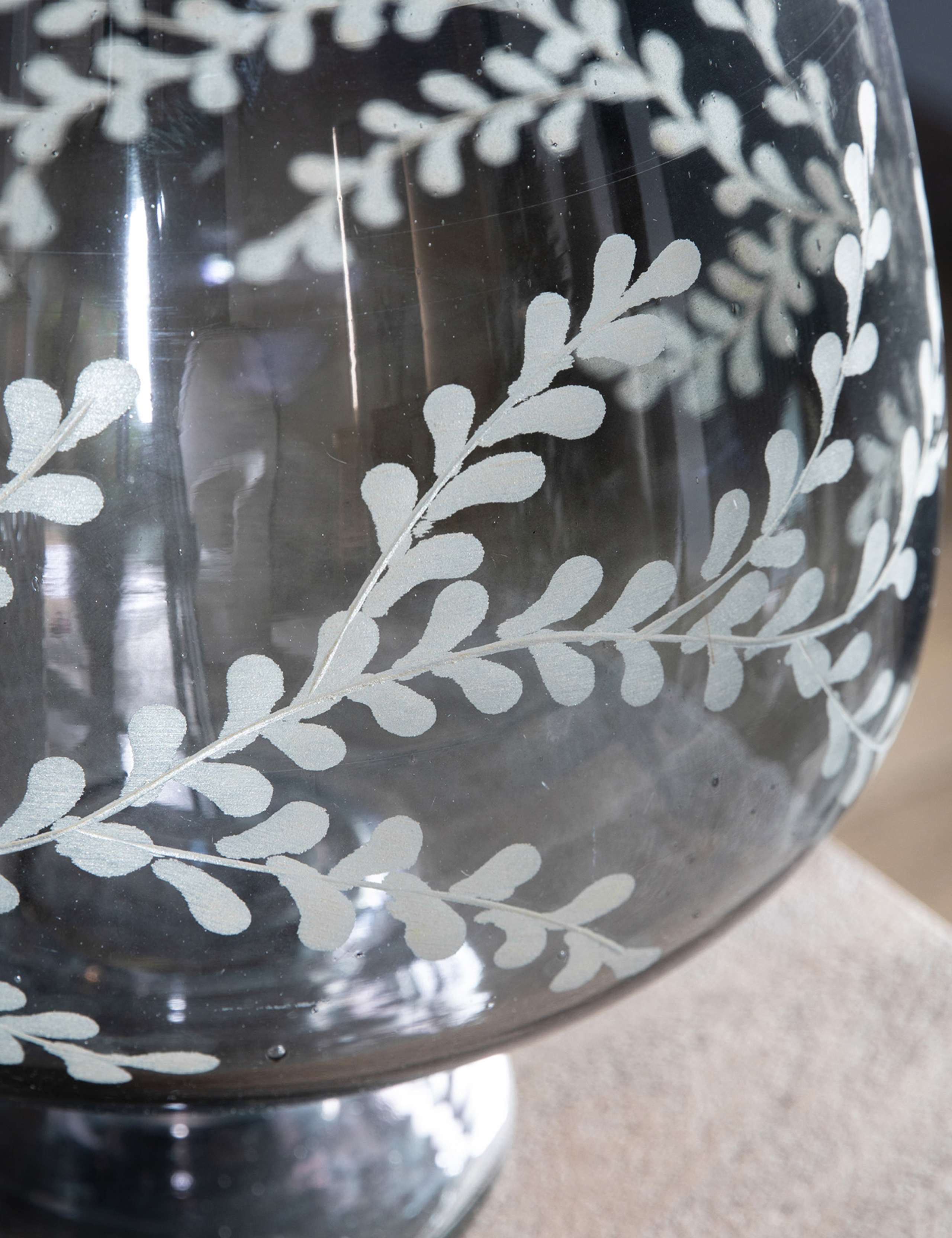 Eva Etched Hurricane Vase 3 of 4