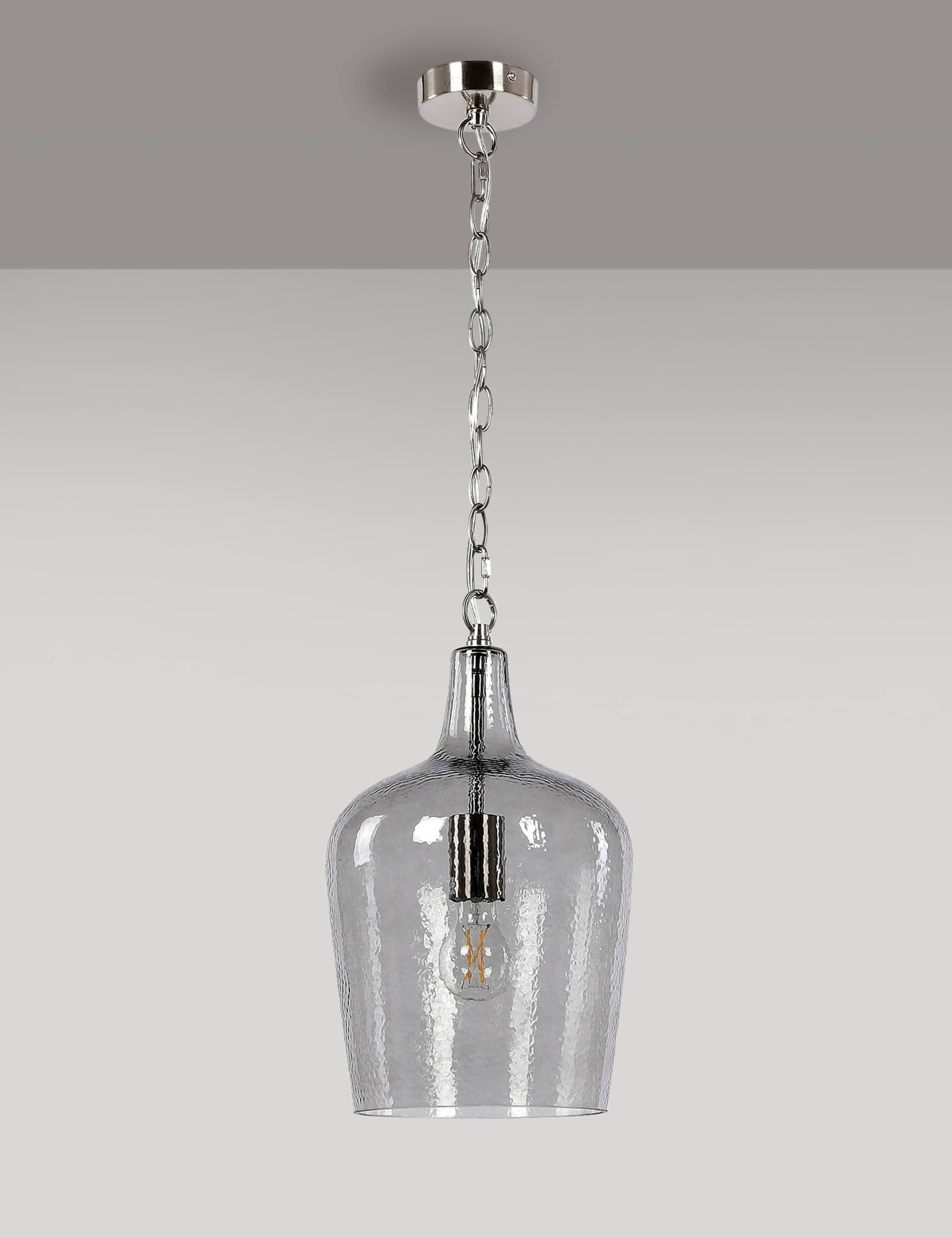 Raven Glass Pendant Ceiling Light 1 of 8