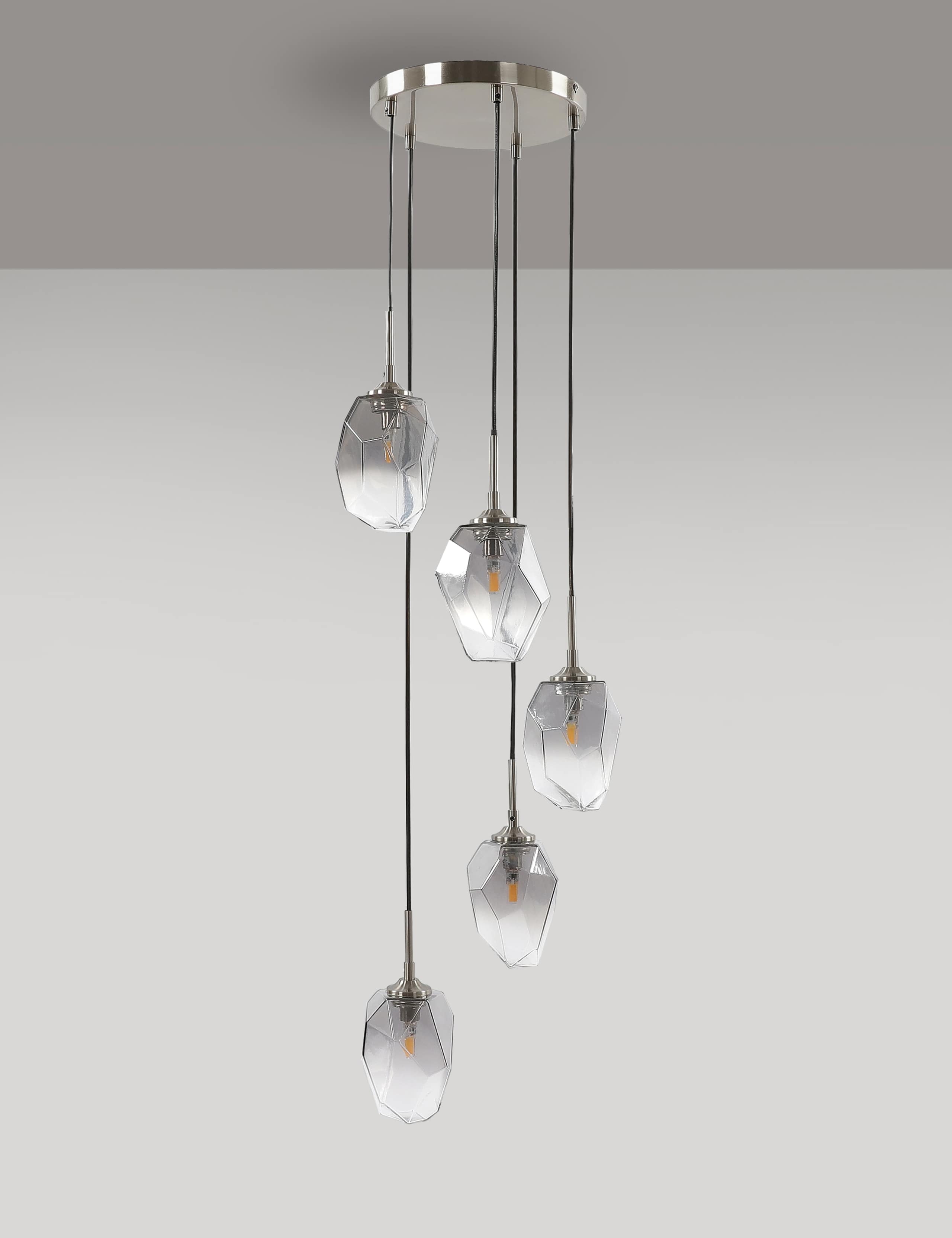 Smoked Glass Multi-Light Cluster Light 1 of 8