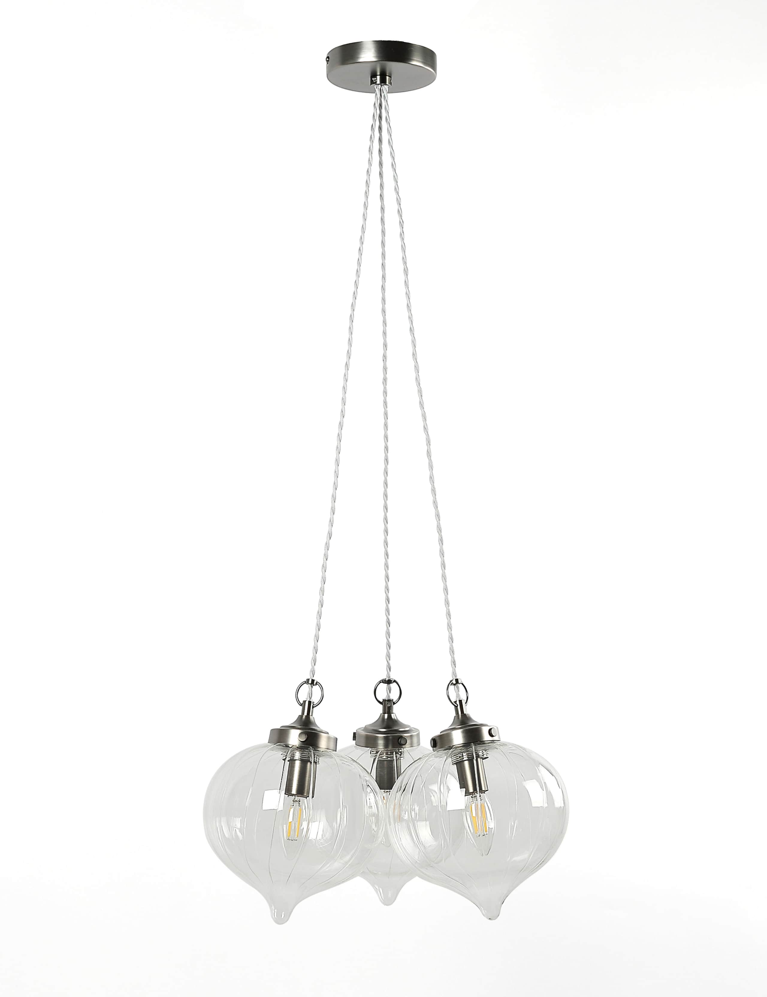 Glass Multi-light Cluster Pendant Light 1 of 7