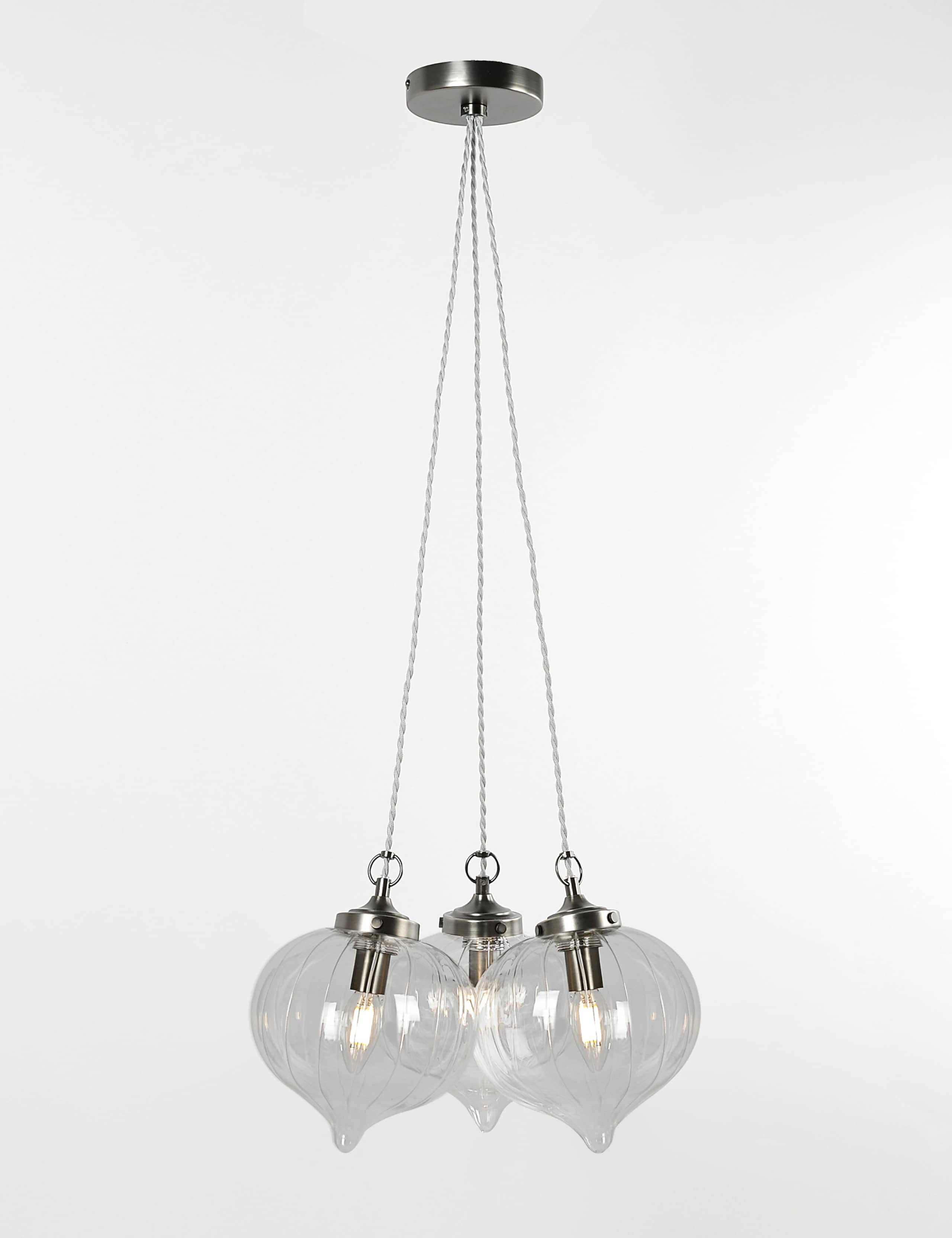 Glass Multi-light Cluster Pendant Light 2 of 7