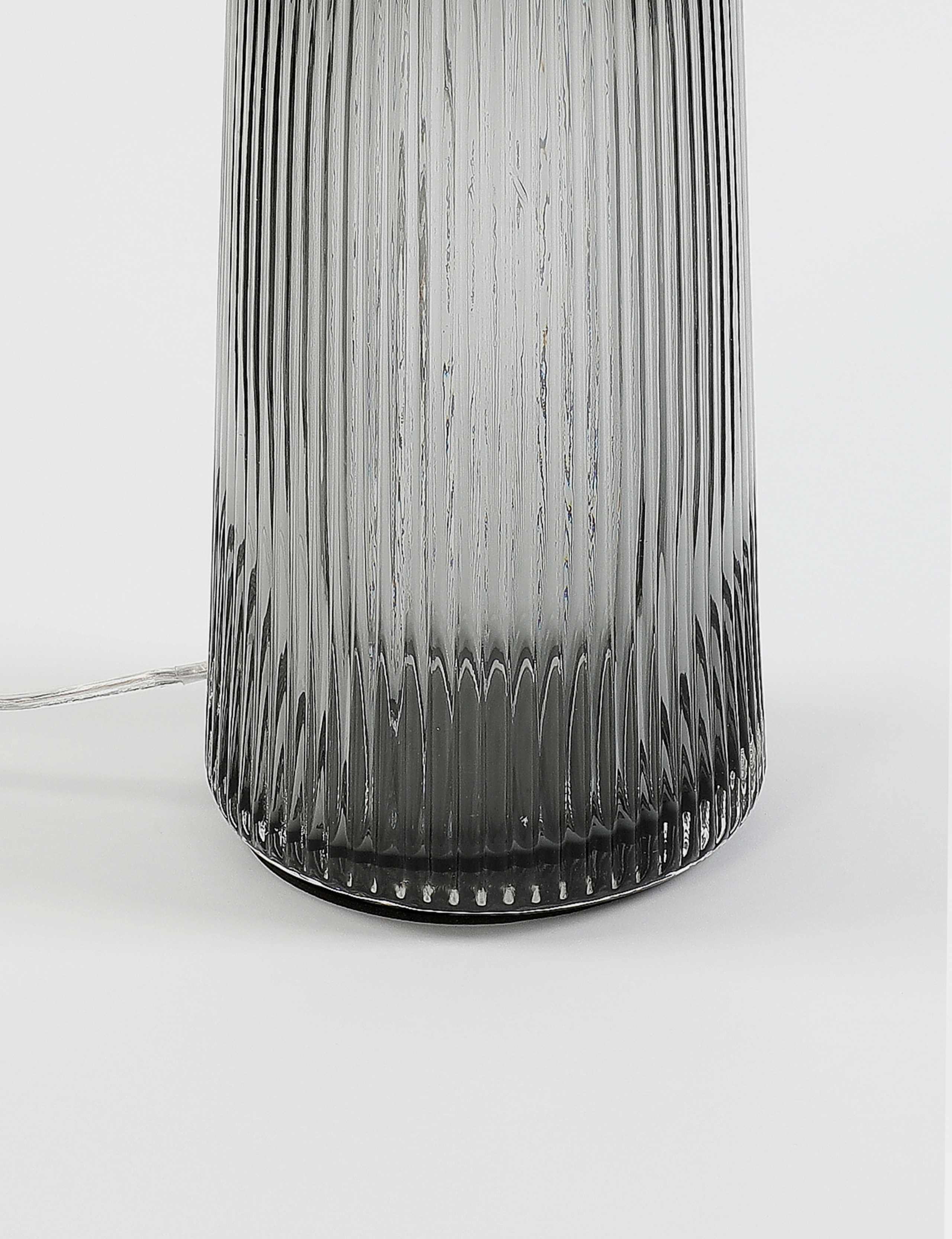 Ridged Glass Table Lamp Base 5 of 6