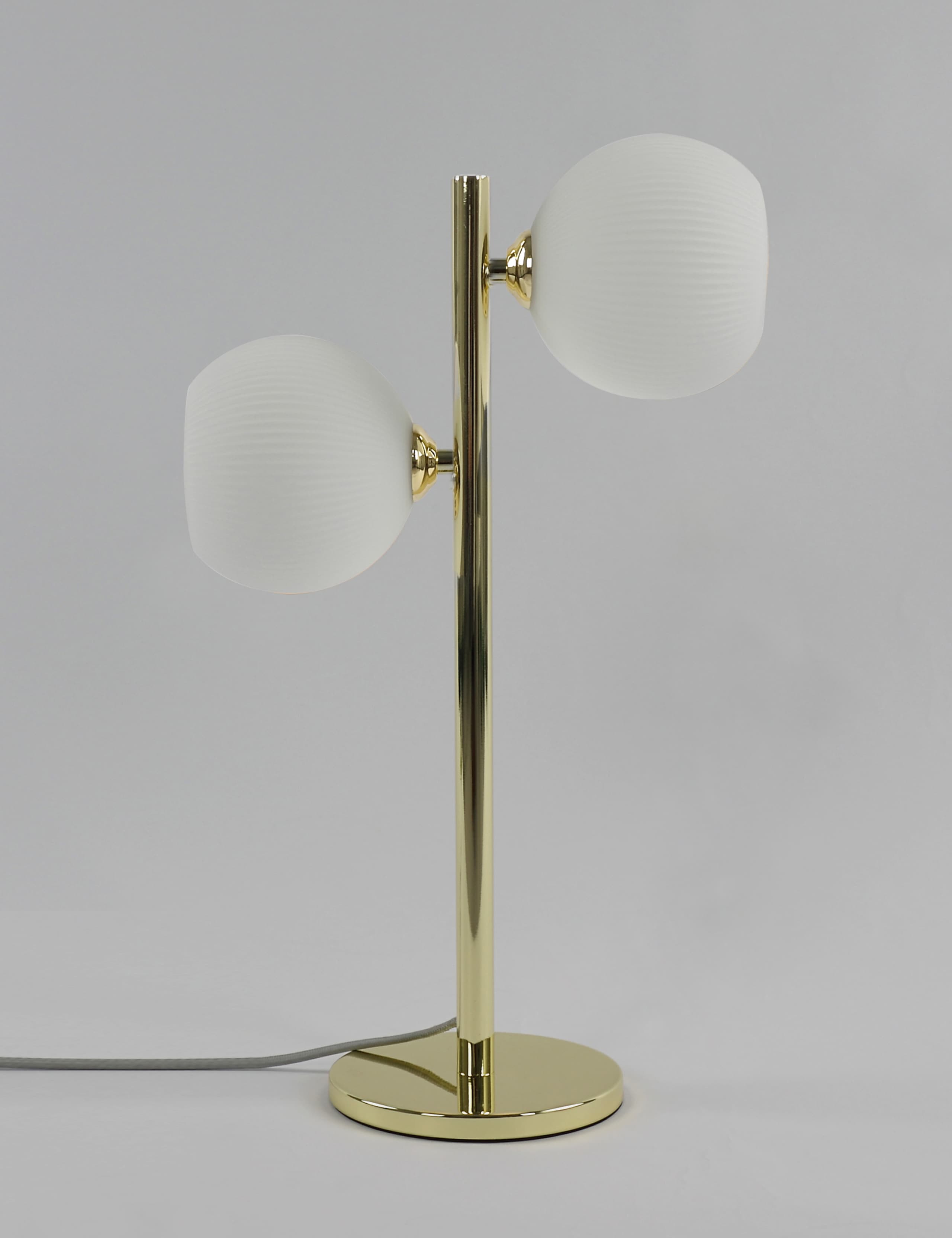 Ribbed Globe Table Lamp 1 of 7