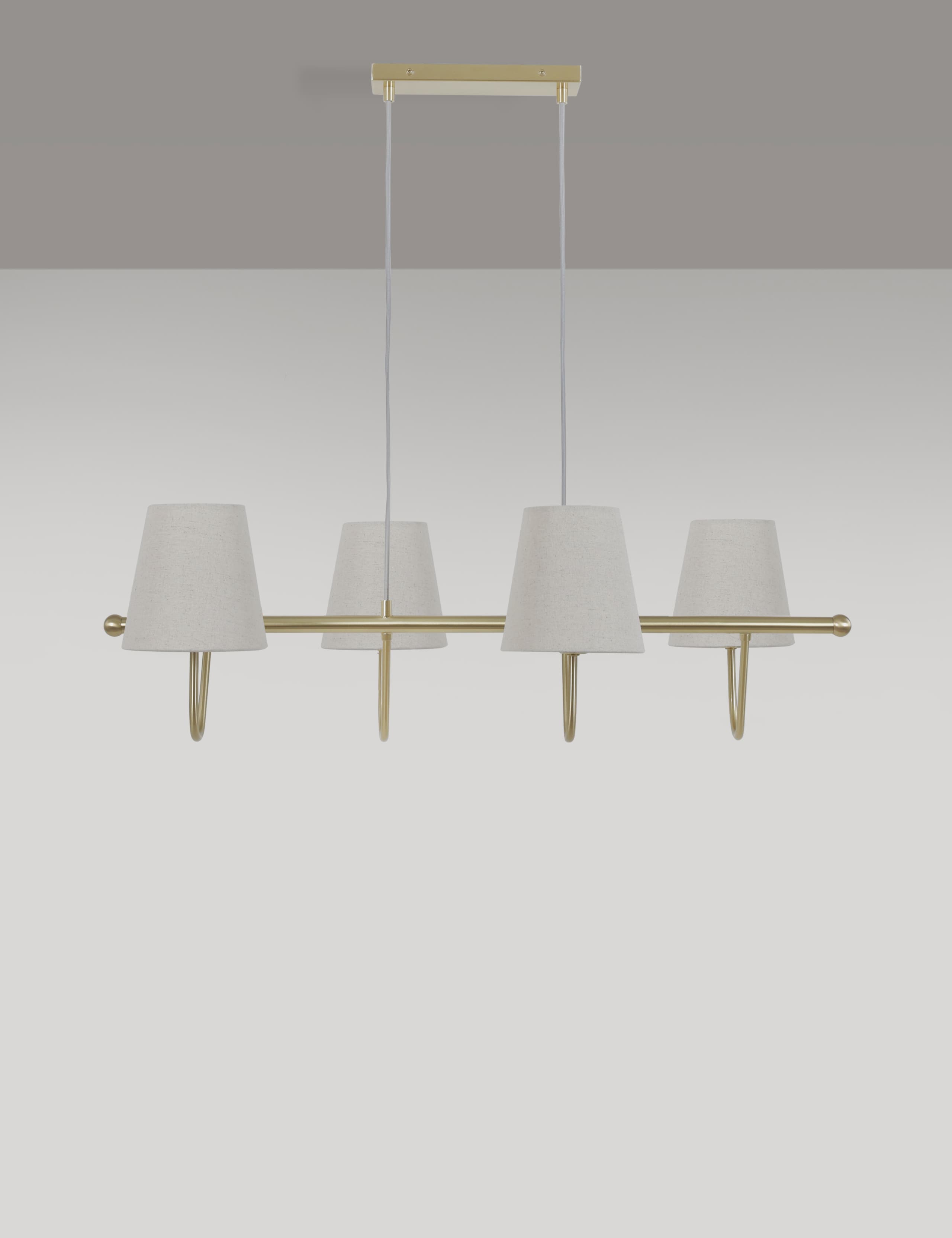 Metal 4 Shade Bar Ceiling Light 1 of 6
