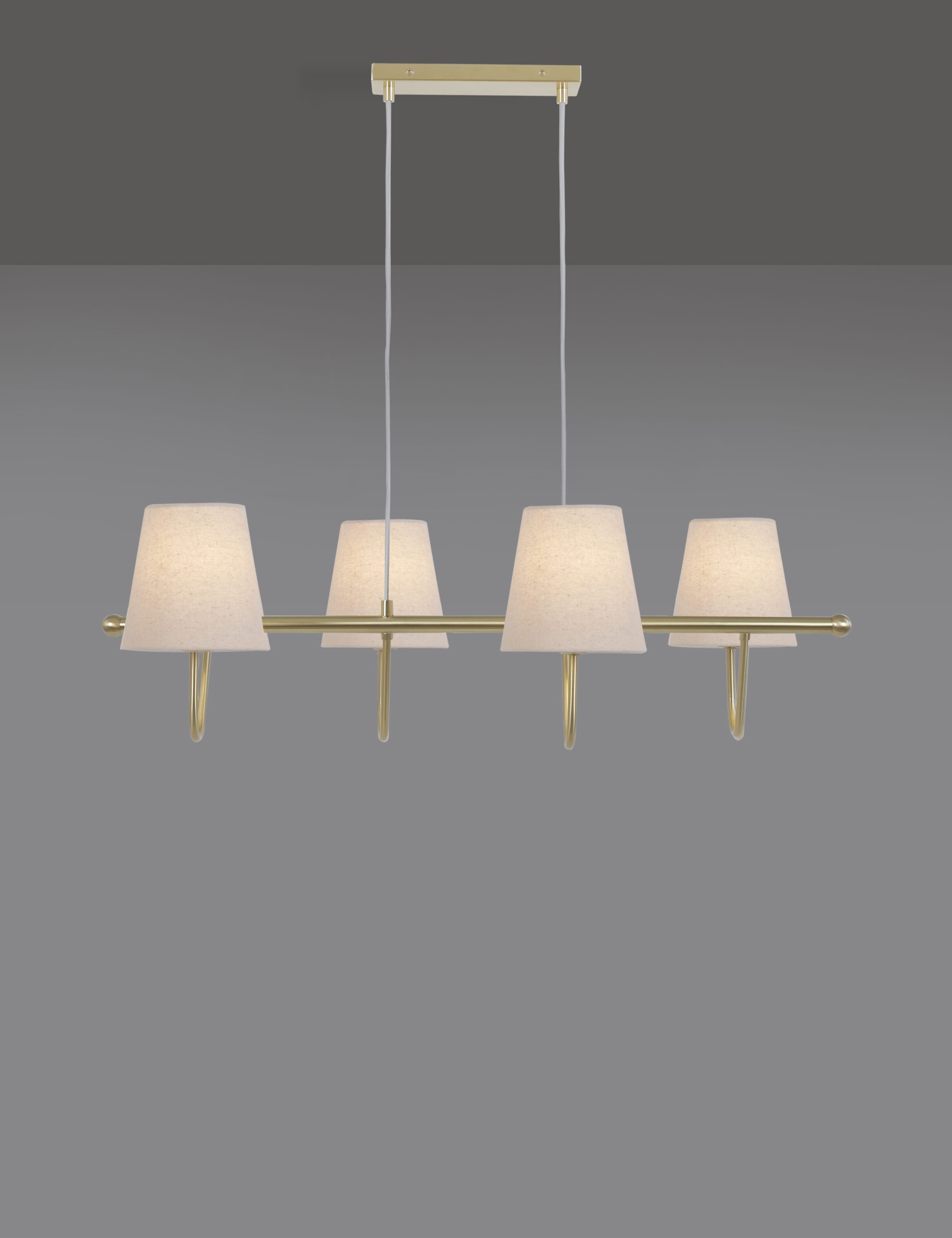 Metal 4 Shade Bar Ceiling Light 6 of 6
