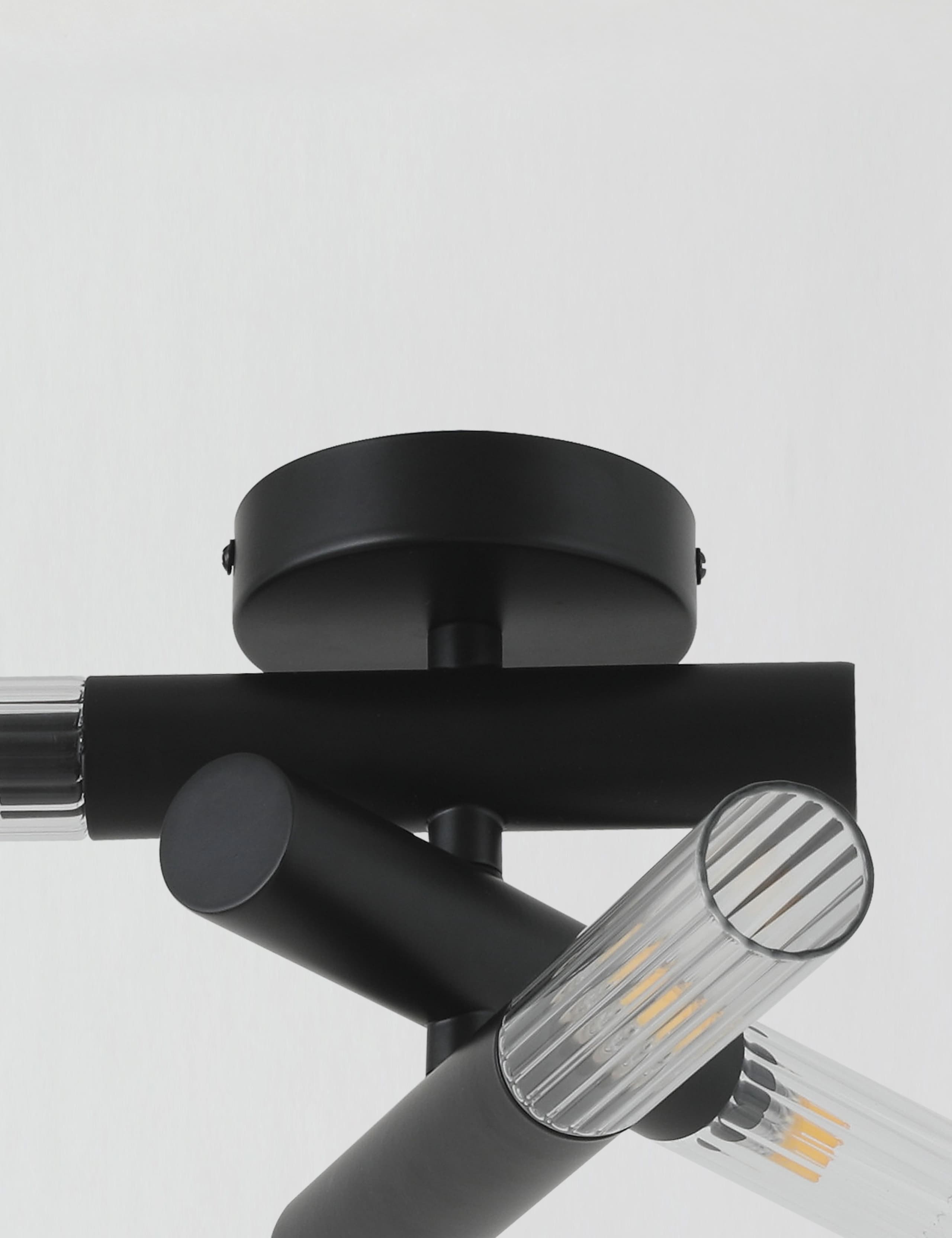 Ribbed Flush Ceiling Light 4 of 7