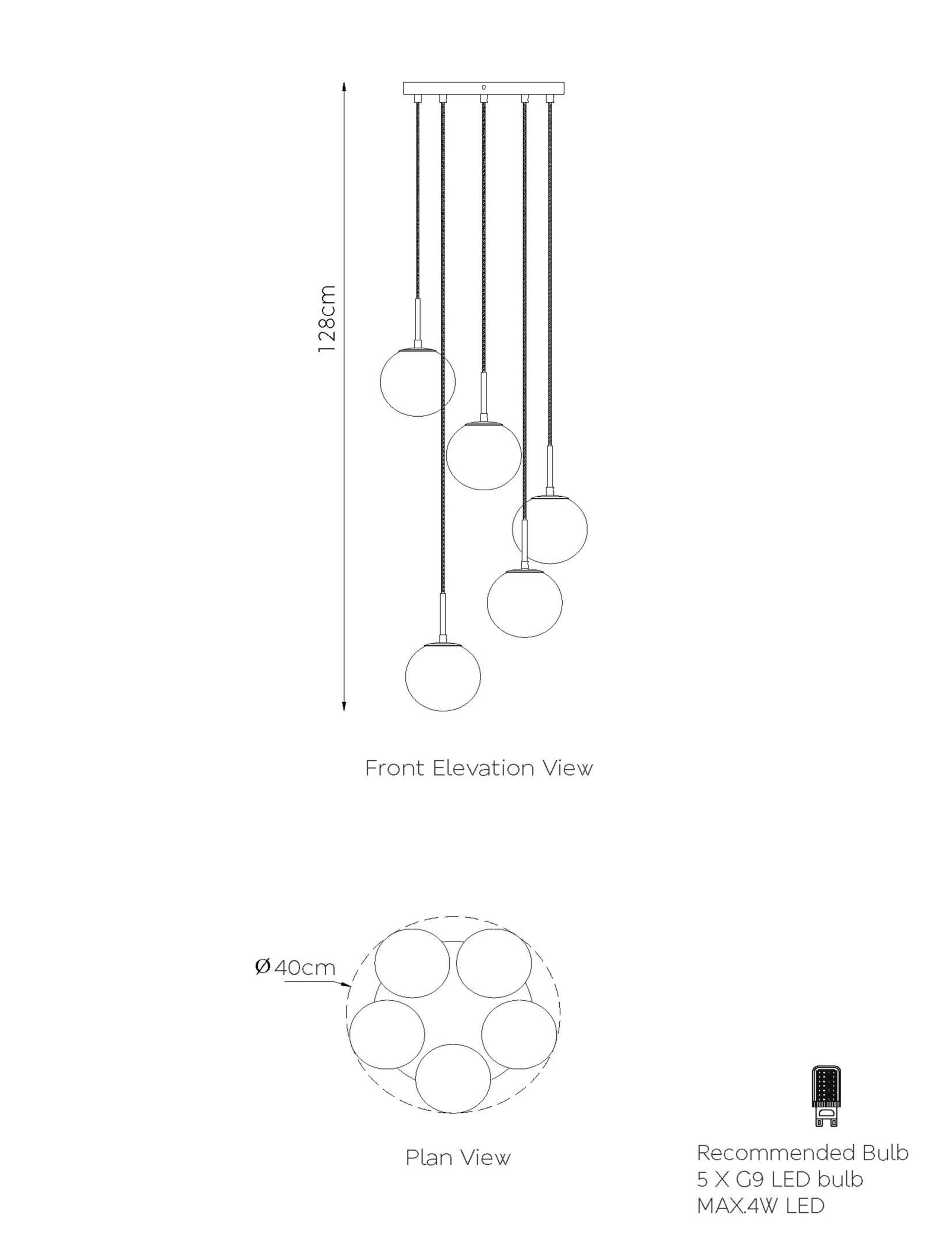 Glass Cluster Ceiling Light 6 of 7