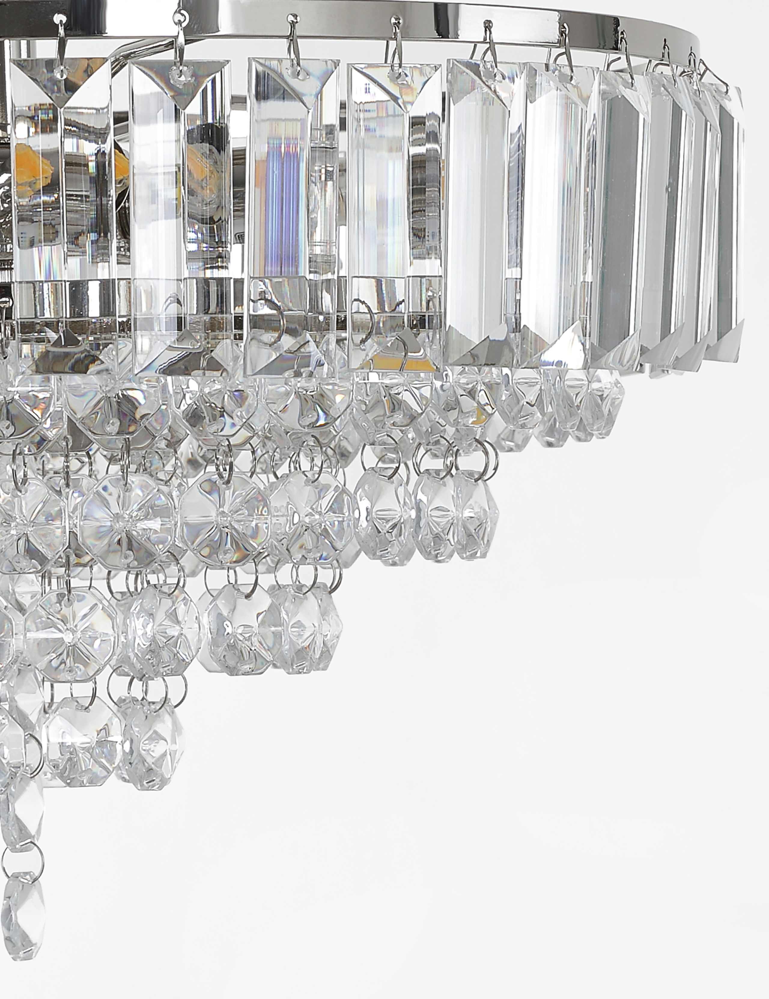 Glass Crystal Flush Ceiling Light 5 of 6