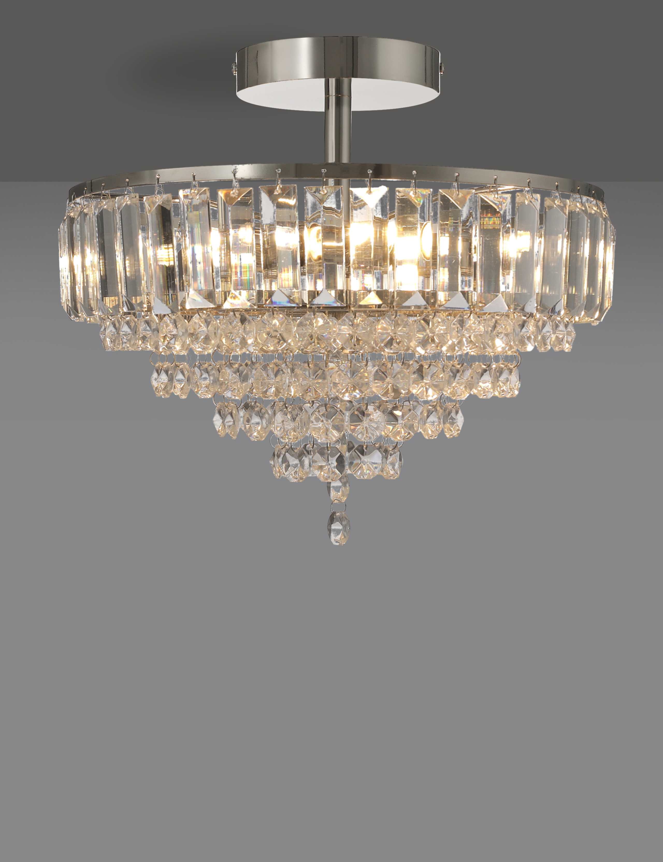 Glass Crystal Flush Ceiling Light 6 of 6