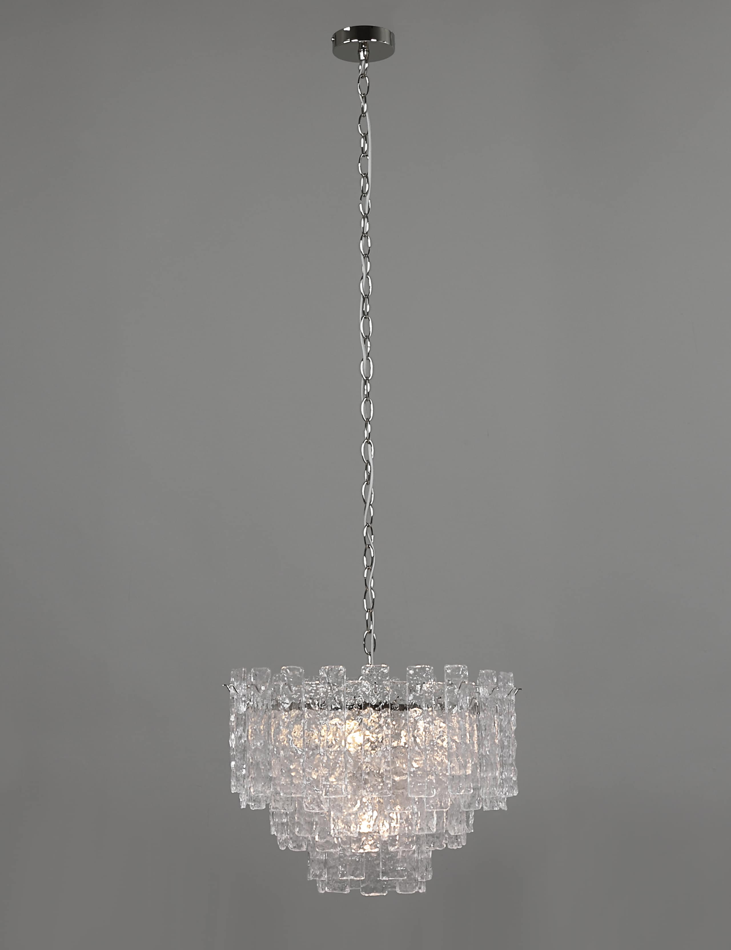 Madelyn Textured Glass Chandelier 8 of 8