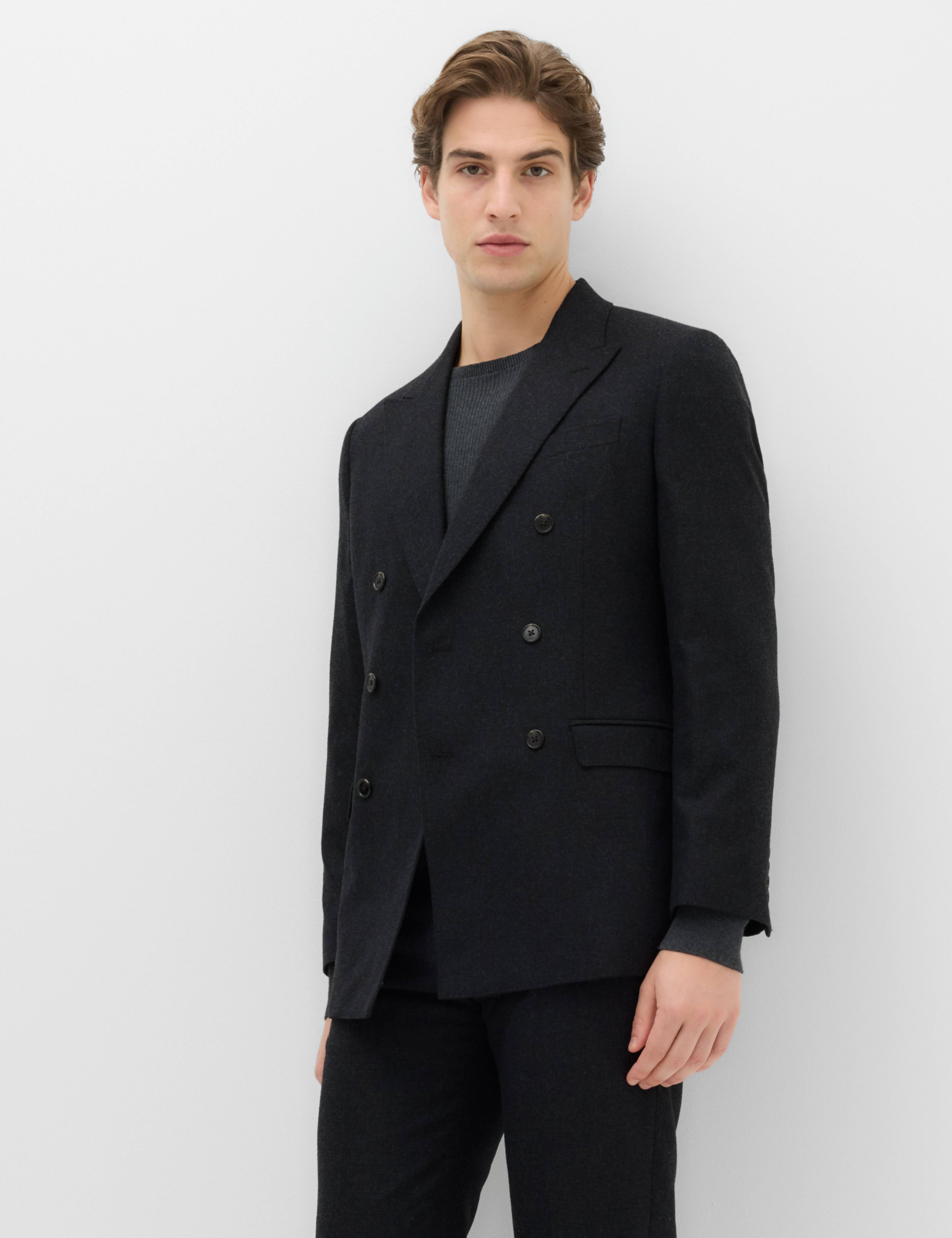 2 Piece Regular Fit Wool Rich Tweed Double Breasted Suit thumbnail 6
