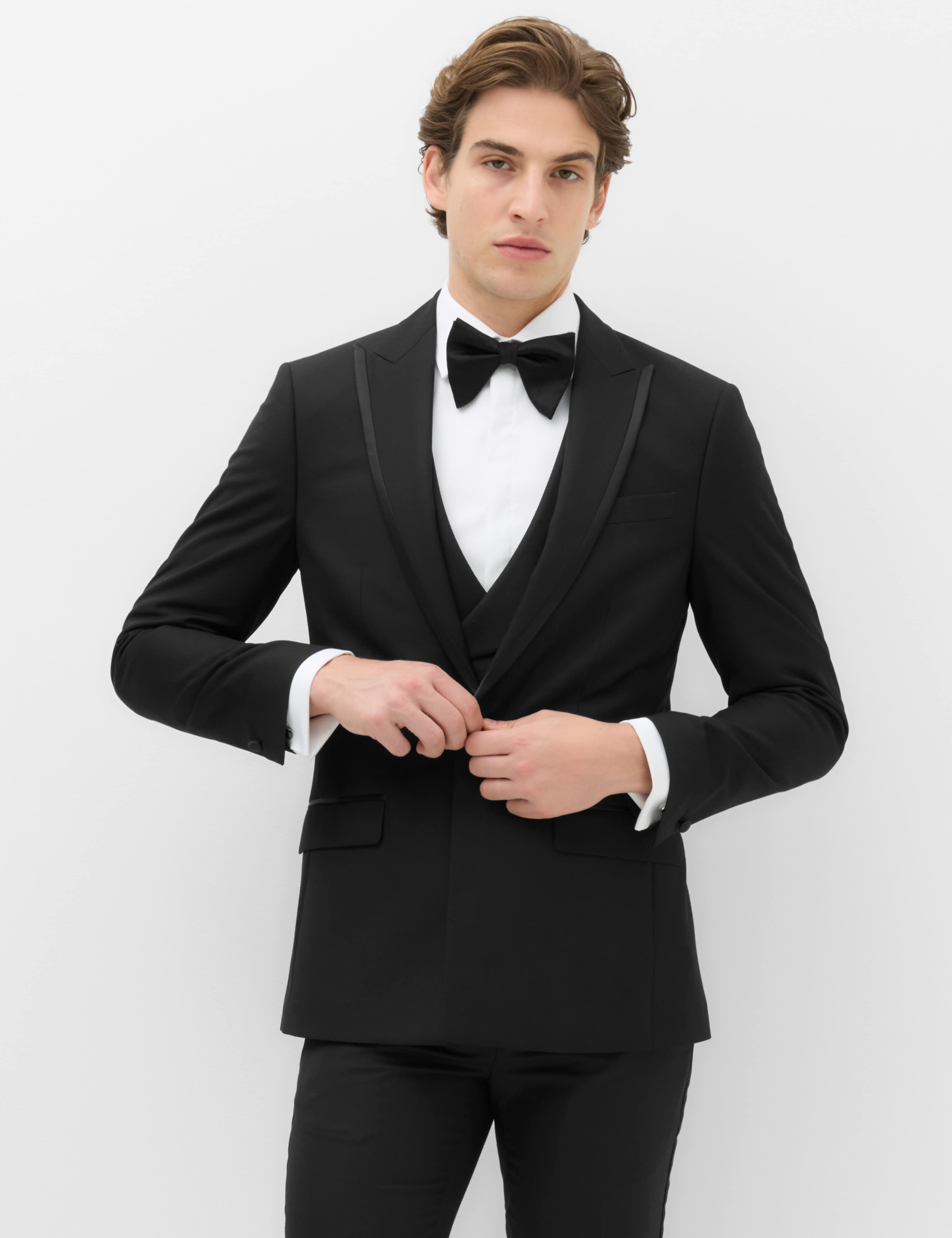 3 Piece Slim Fit Tuxedo Suit thumbnail 6