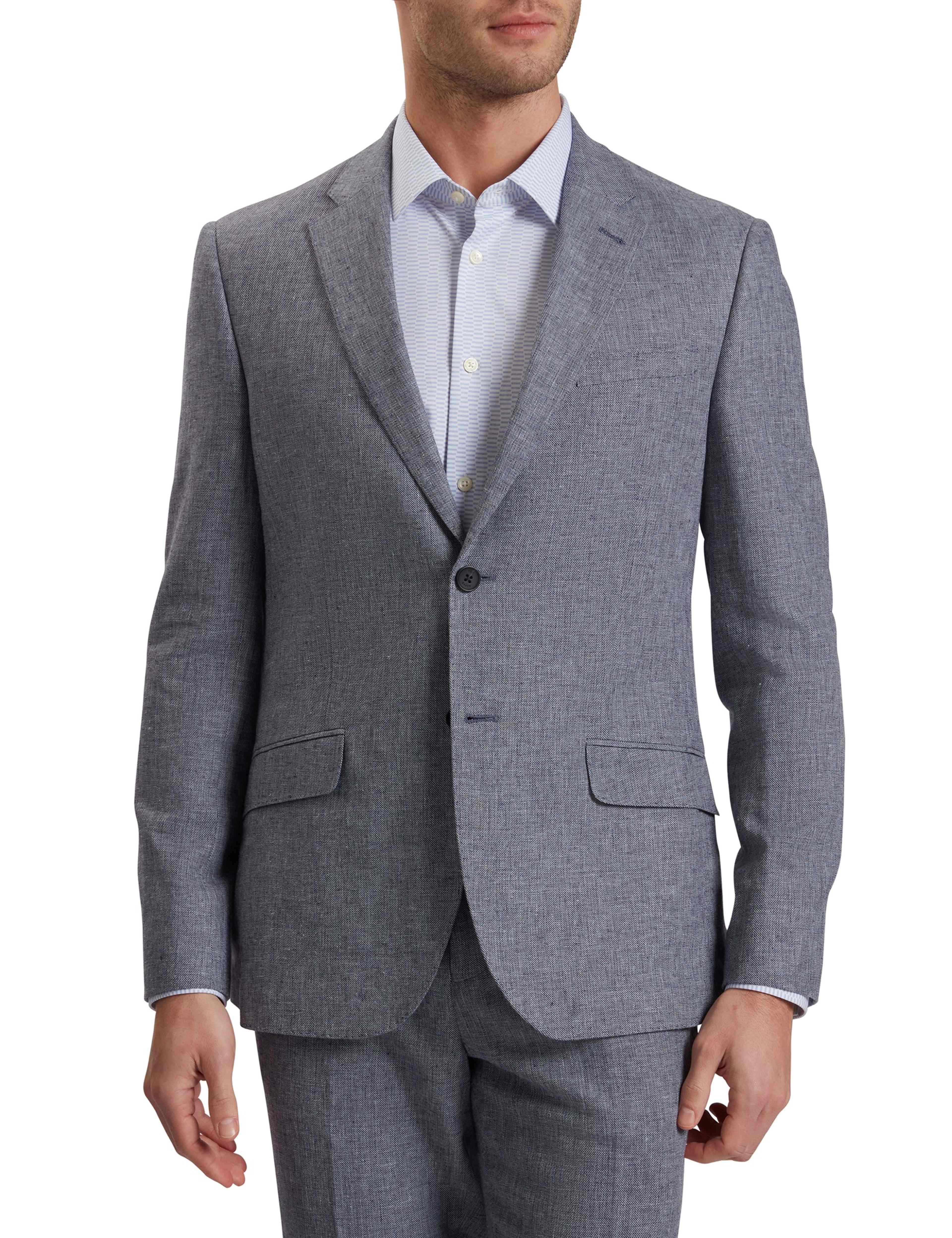 Regular Fit Linen & Cotton Blend Blazer primary image