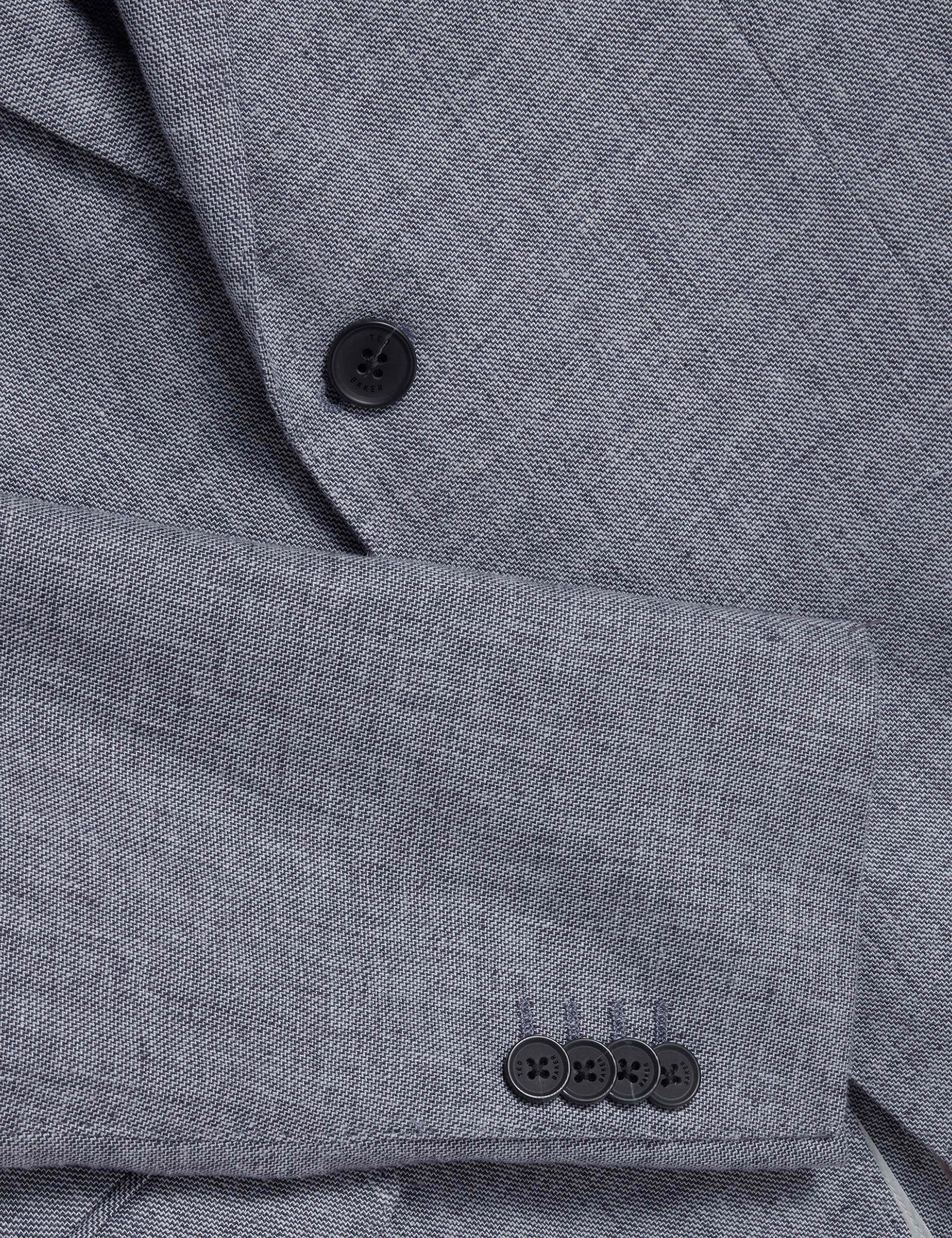 Regular Fit Linen & Cotton Blend Blazer thumbnail 6