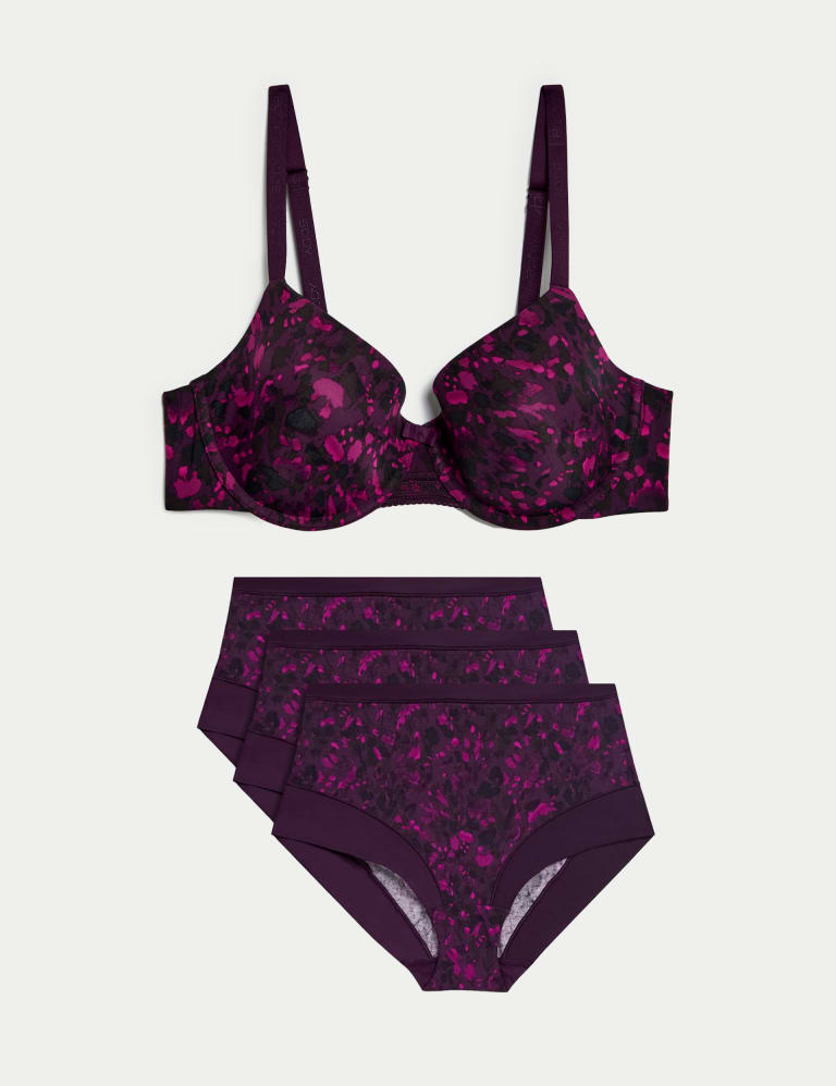 Flexifit™ Floral Full Cup T-Shirt Bra Set A-E 2 of 6