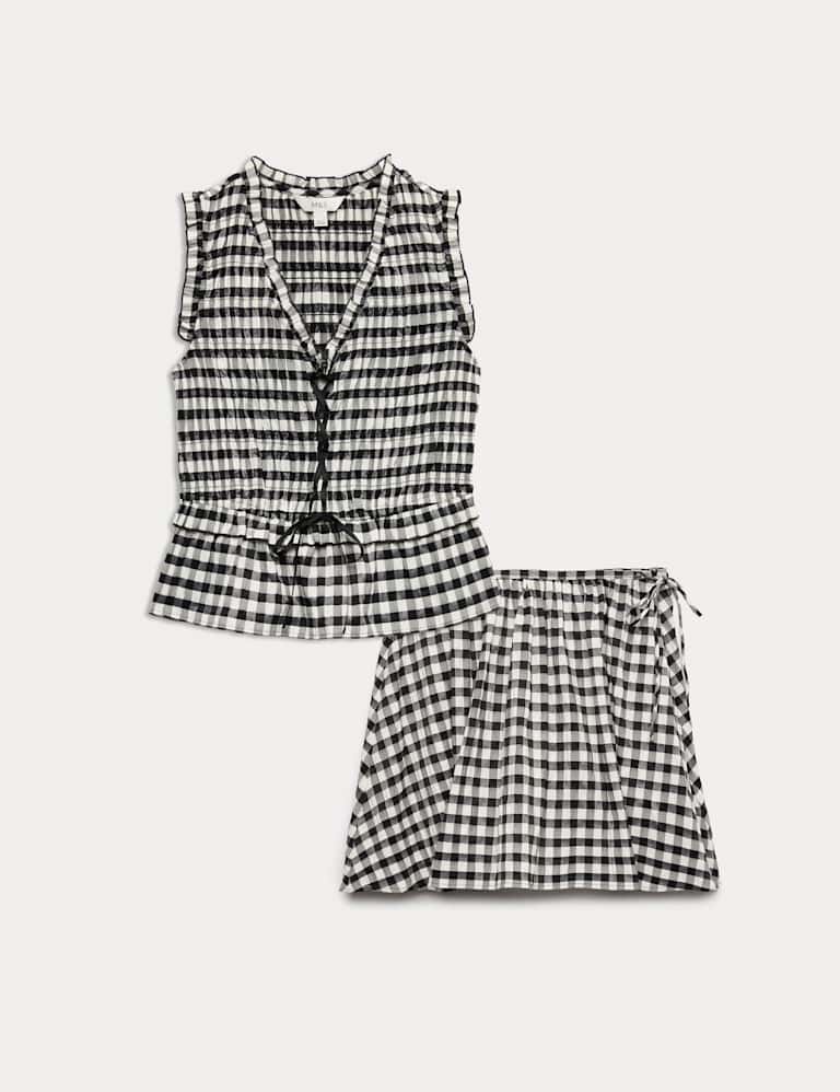 Gingham Top & Skirt Set 2 of 6