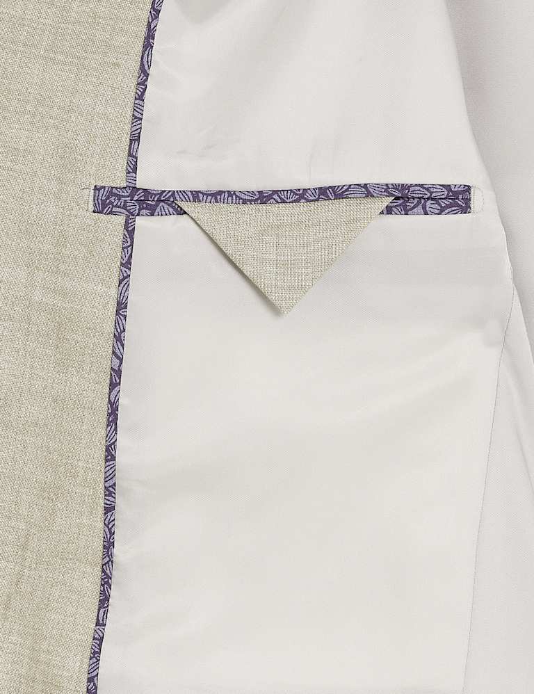 Tailored Fit Italian Linen Miracle™ 3 Piece Suit 7 of 8