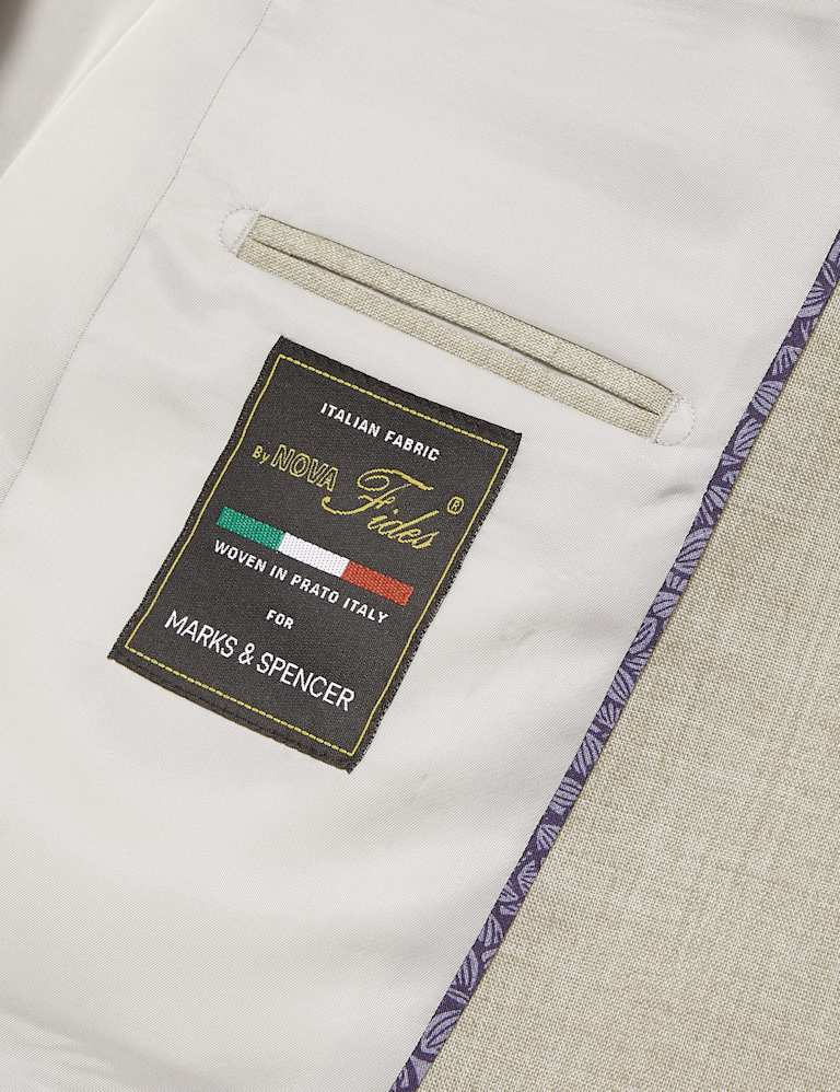 Tailored Fit Italian Linen Miracle™ 3 Piece Suit 8 of 8