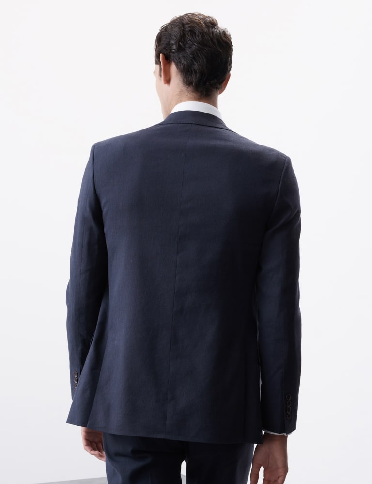 2 Piece Tailored Fit Italian Performance Linen Blend Suit 4 of 6