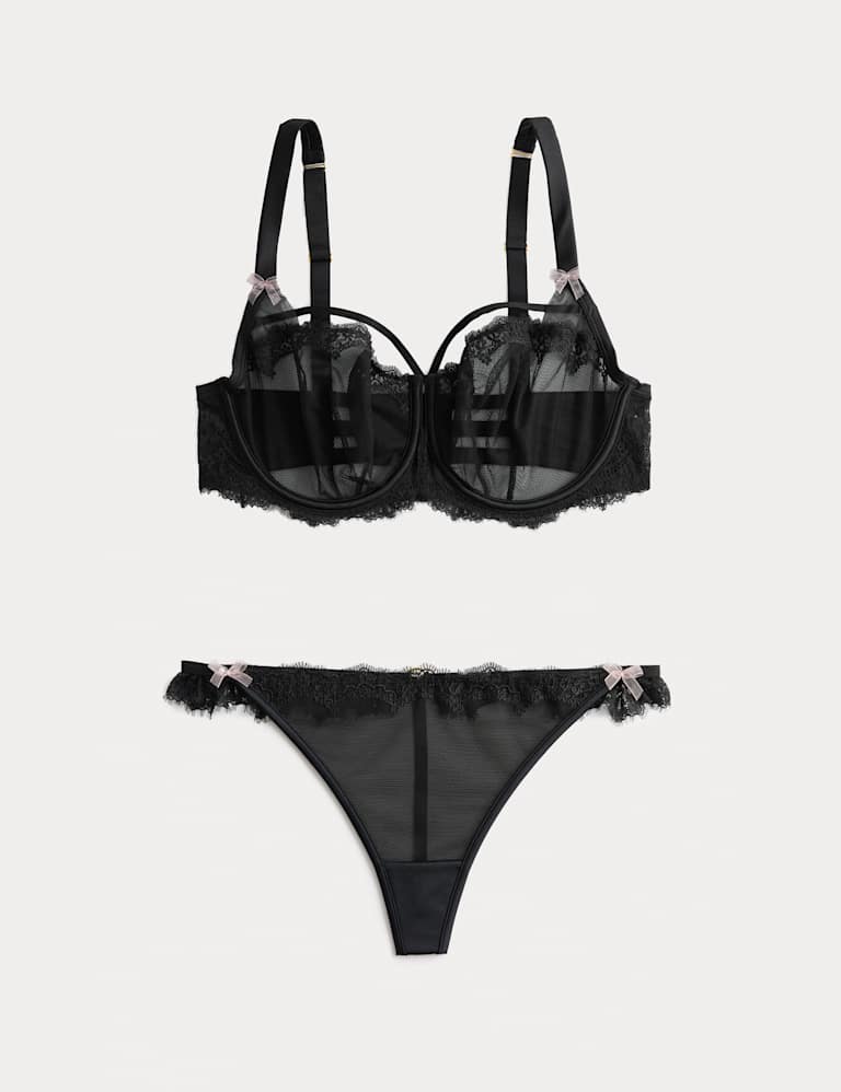 Magda Embroidery Wired Balcony Bra Set F-H 2 of 6