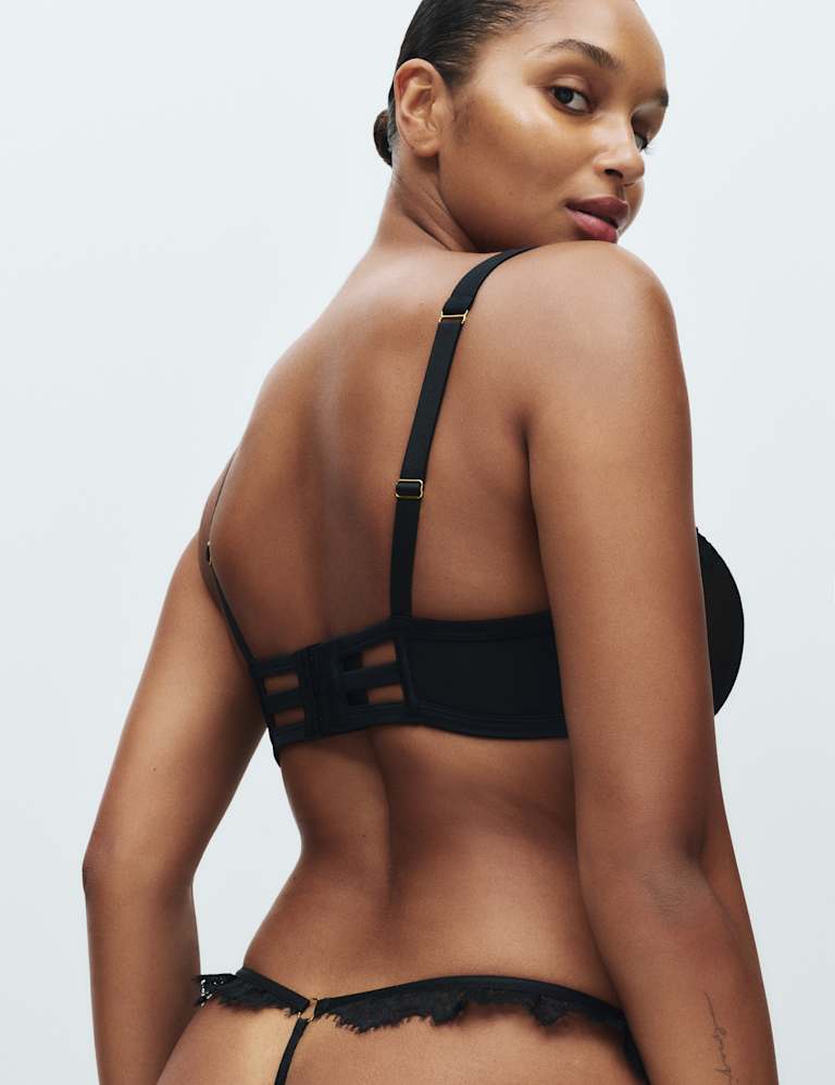Magda Embroidery Wired Balcony Bra Set F-H 3 of 5