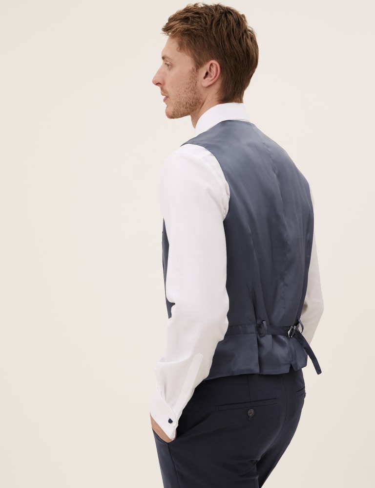 Navy Regular Fit Wool 3 Piece Suit 3 of 8