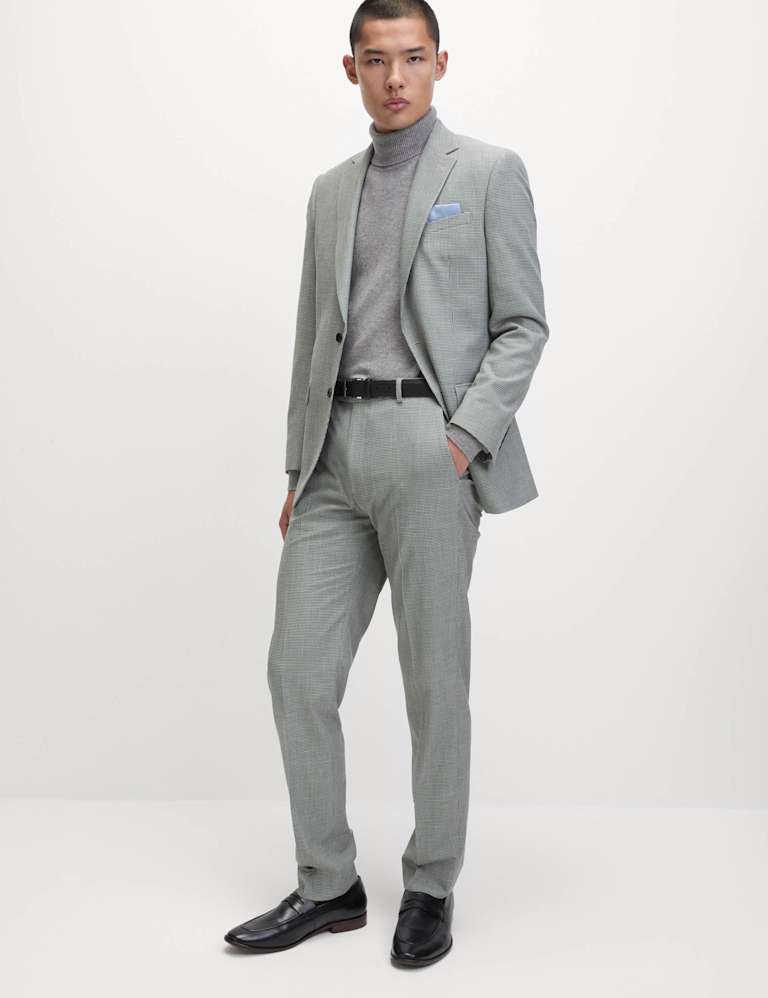Regular Fit Textured Puppytooth Suit 2 of 6