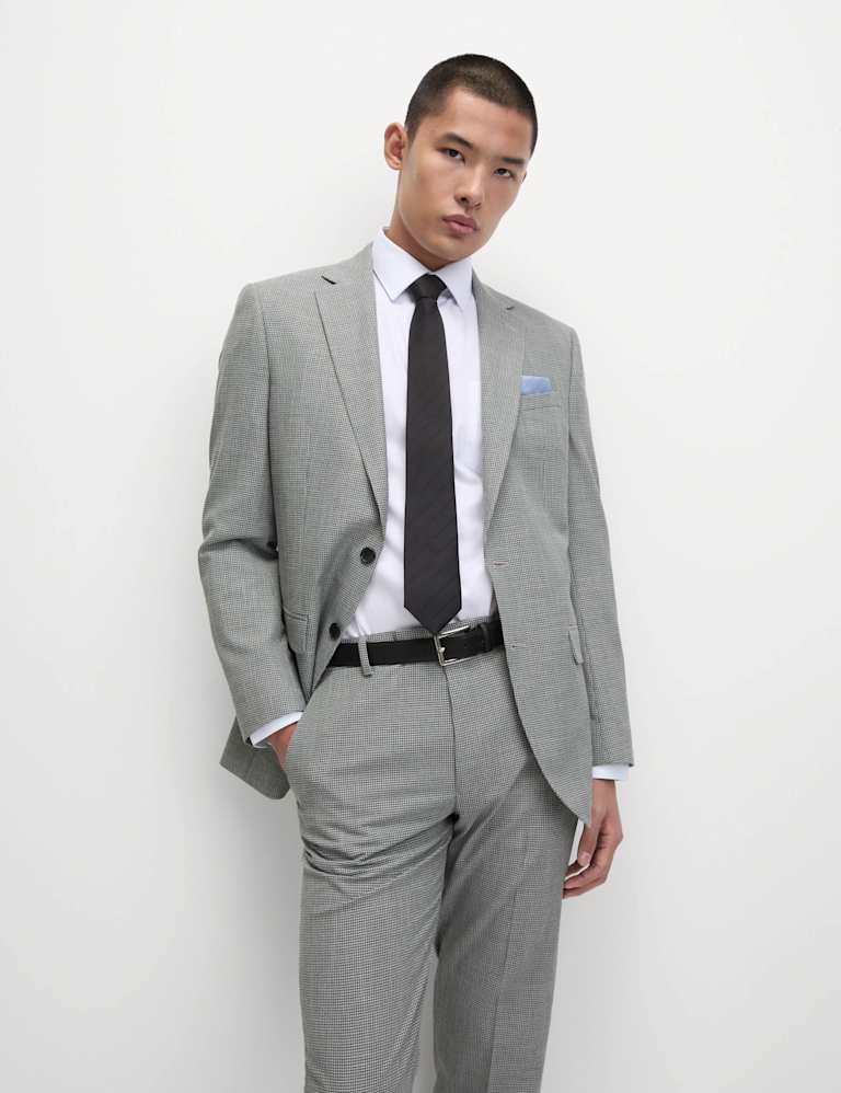 Regular Fit Textured Puppytooth Suit 5 of 6