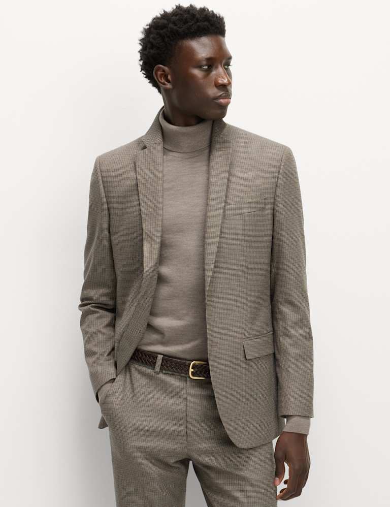 2 Piece Regular Fit Puppytooth Suit 1 of 6