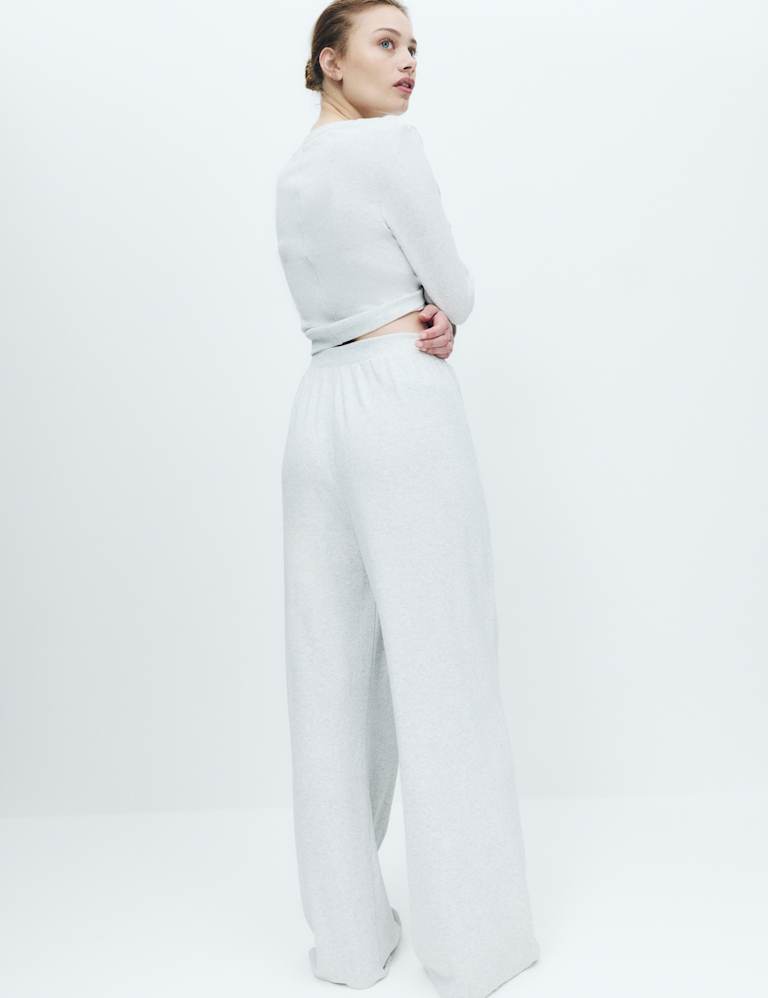 Cotton Rich Ribbed Button Down Pyjama Top & Bottom Set 6 of 6