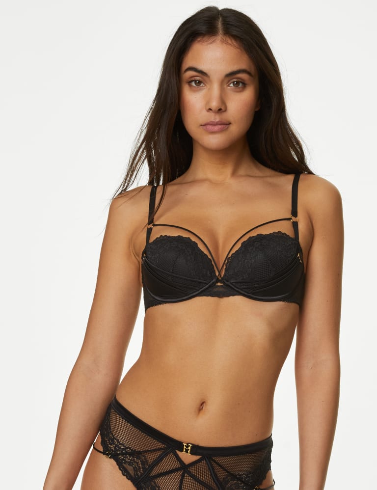 Clara Satin Wired Push-Up Bra Set A-E 3 of 6