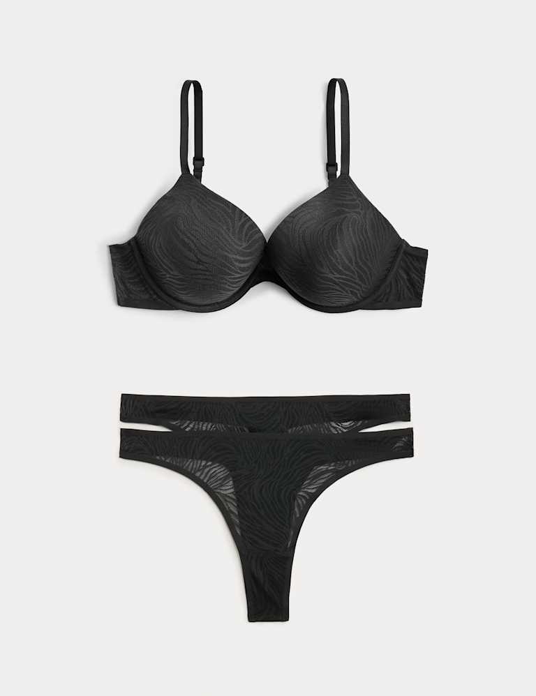 Body Lace Wired Push Up Bra Set A-E 2 of 6