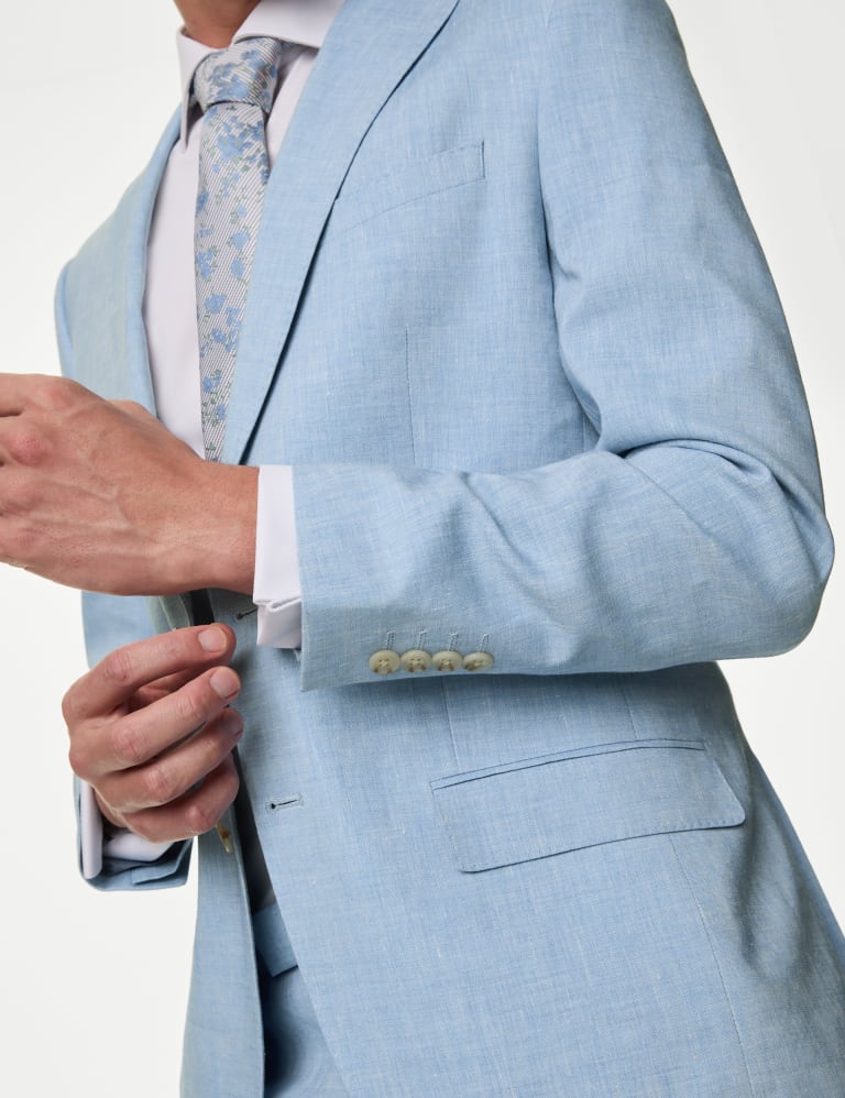 Tailored Fit Italian Linen Miracle™ Suit 7 of 7