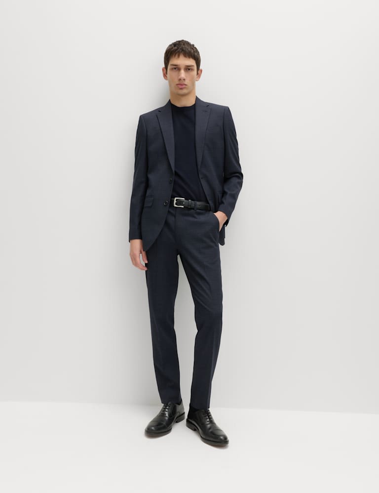 2 Piece Skinny Fit Textured Stretch Suit 1 of 6