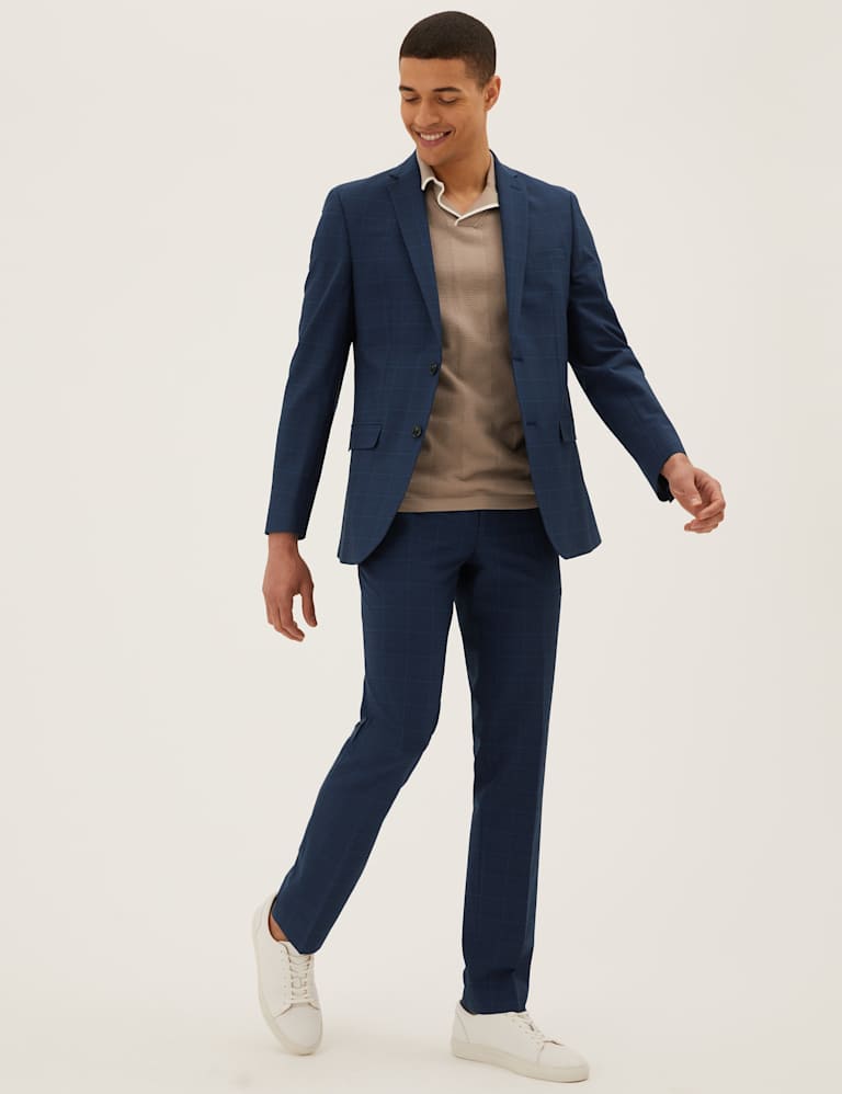 Slim Fit Checked Suit 6 of 7