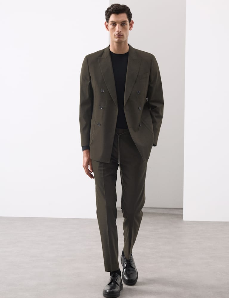 2 Piece Tailored Fit Italian Wool Blend Performance Suit 2 of 6