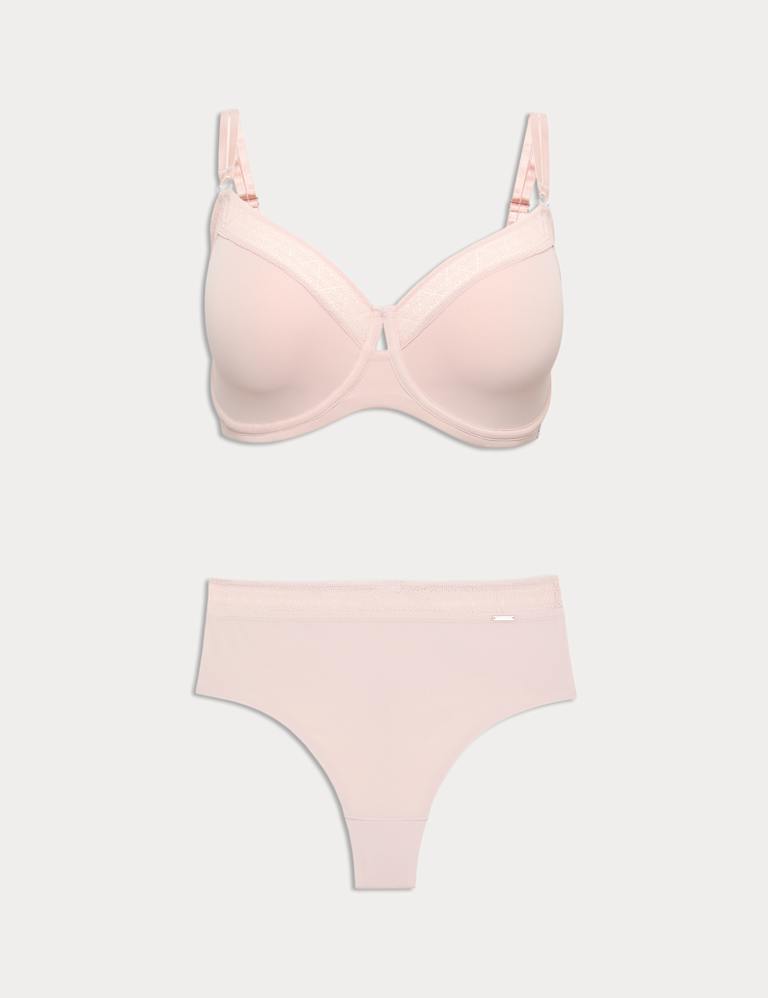 Boston Microfibre Wired Minimiser Bra Set C-G 2 of 6