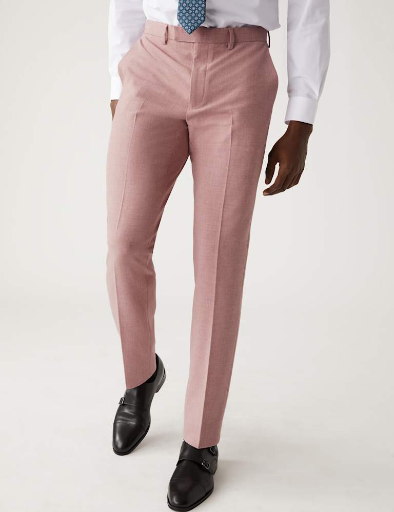 Slim Fit Marl Stretch Suit 4 of 7